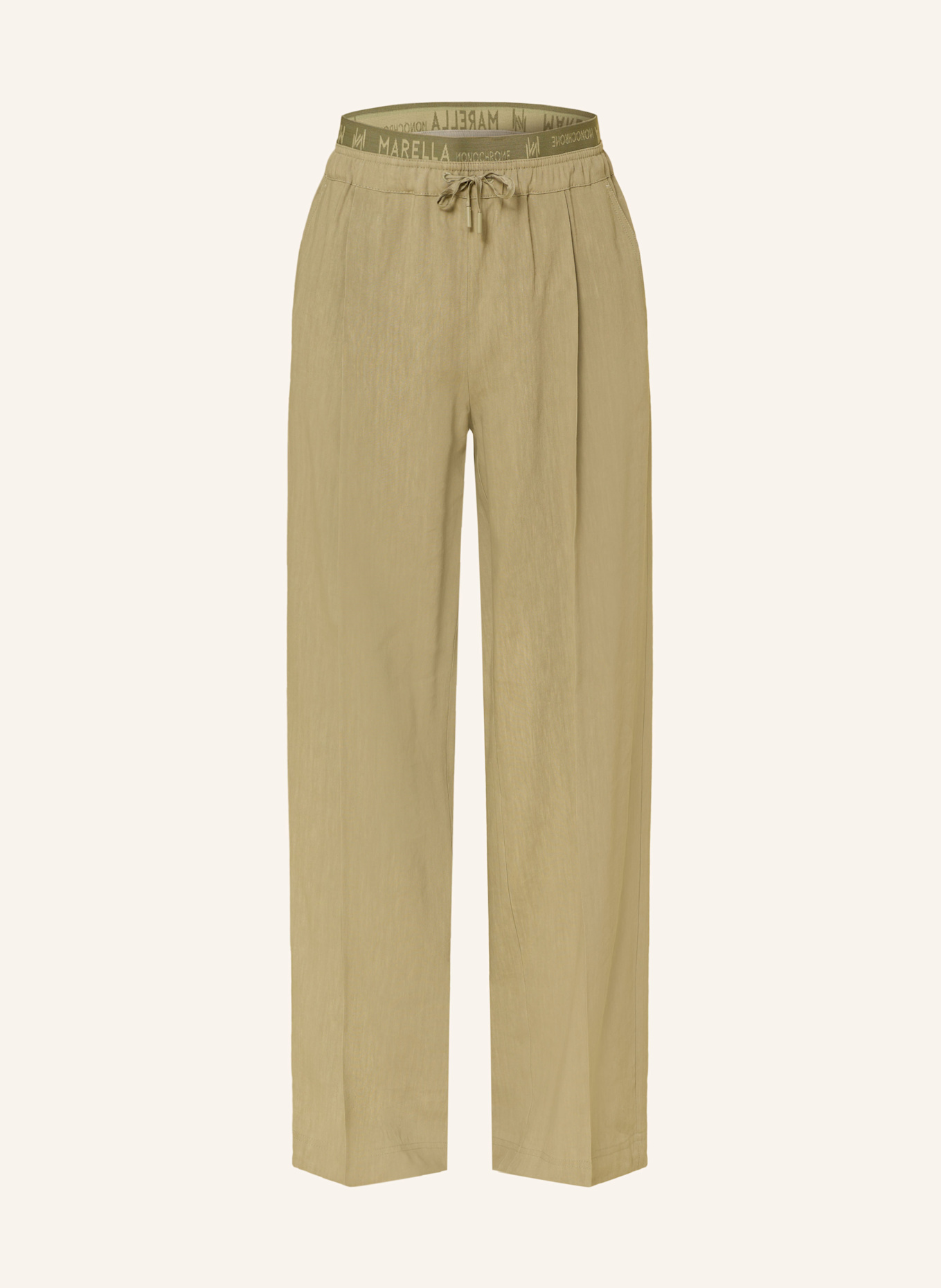 MARELLA Hose im Jogging-Stil mit Leinen: OLIV