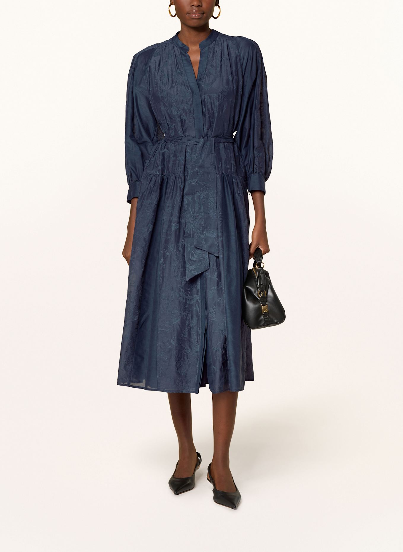 MARELLA Kleid mit Seide: DUNKELBLAU