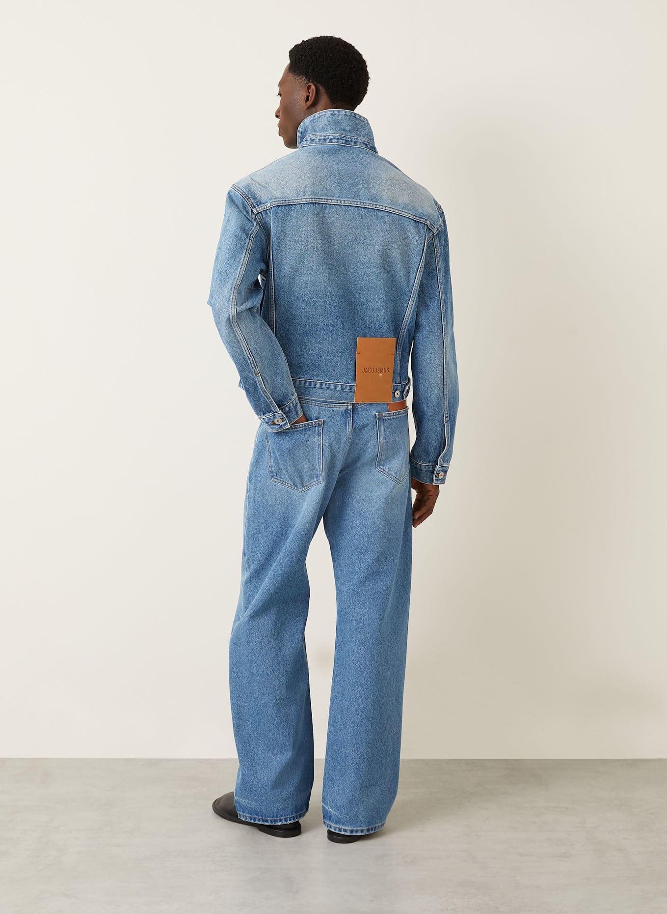 JACQUEMUS Džíny LE DE NIMES DROIT Regular Fit: 33C BLUE/TABAC