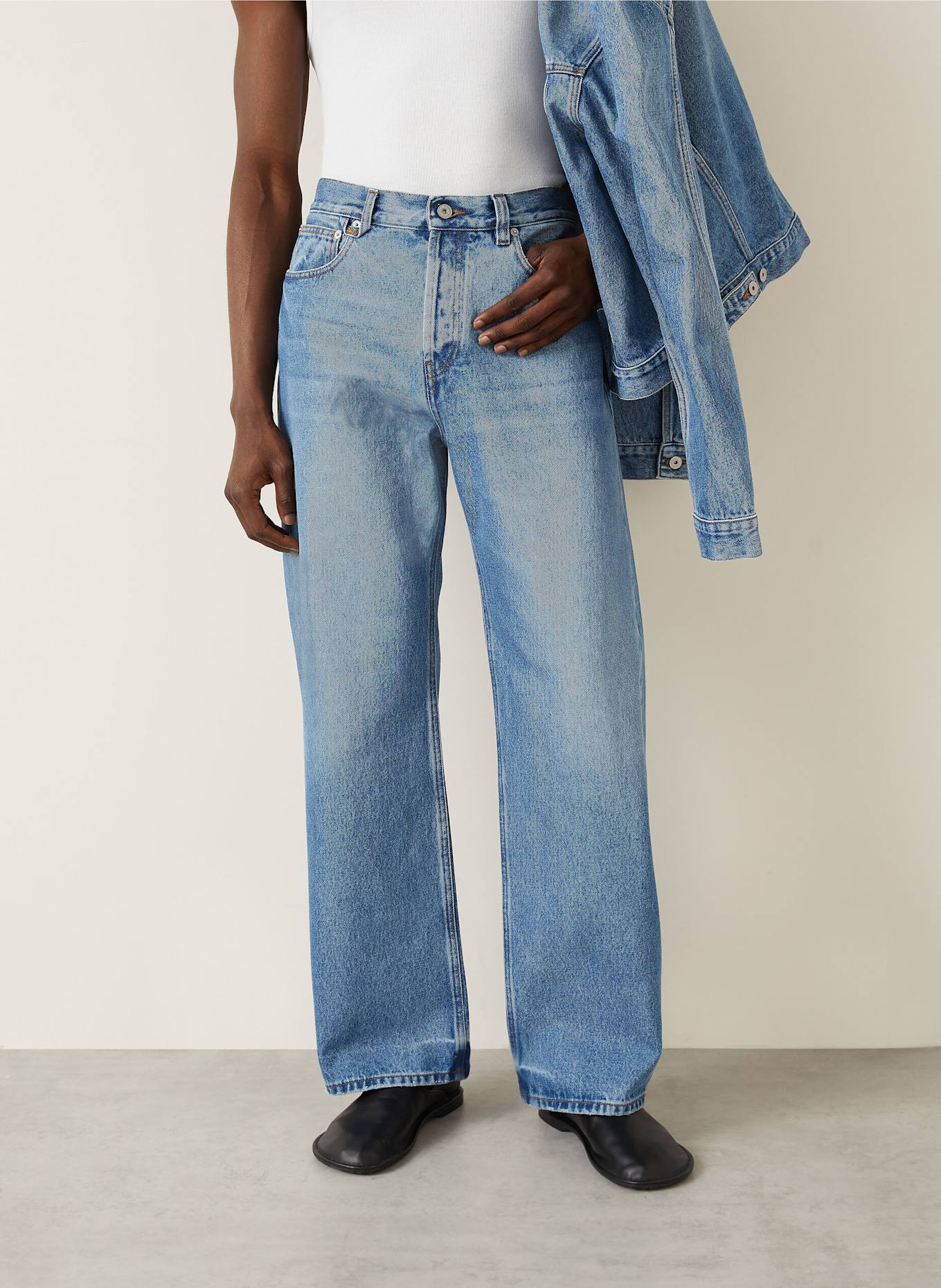 JACQUEMUS Džíny LE DE NIMES DROIT Regular Fit: 33C BLUE/TABAC