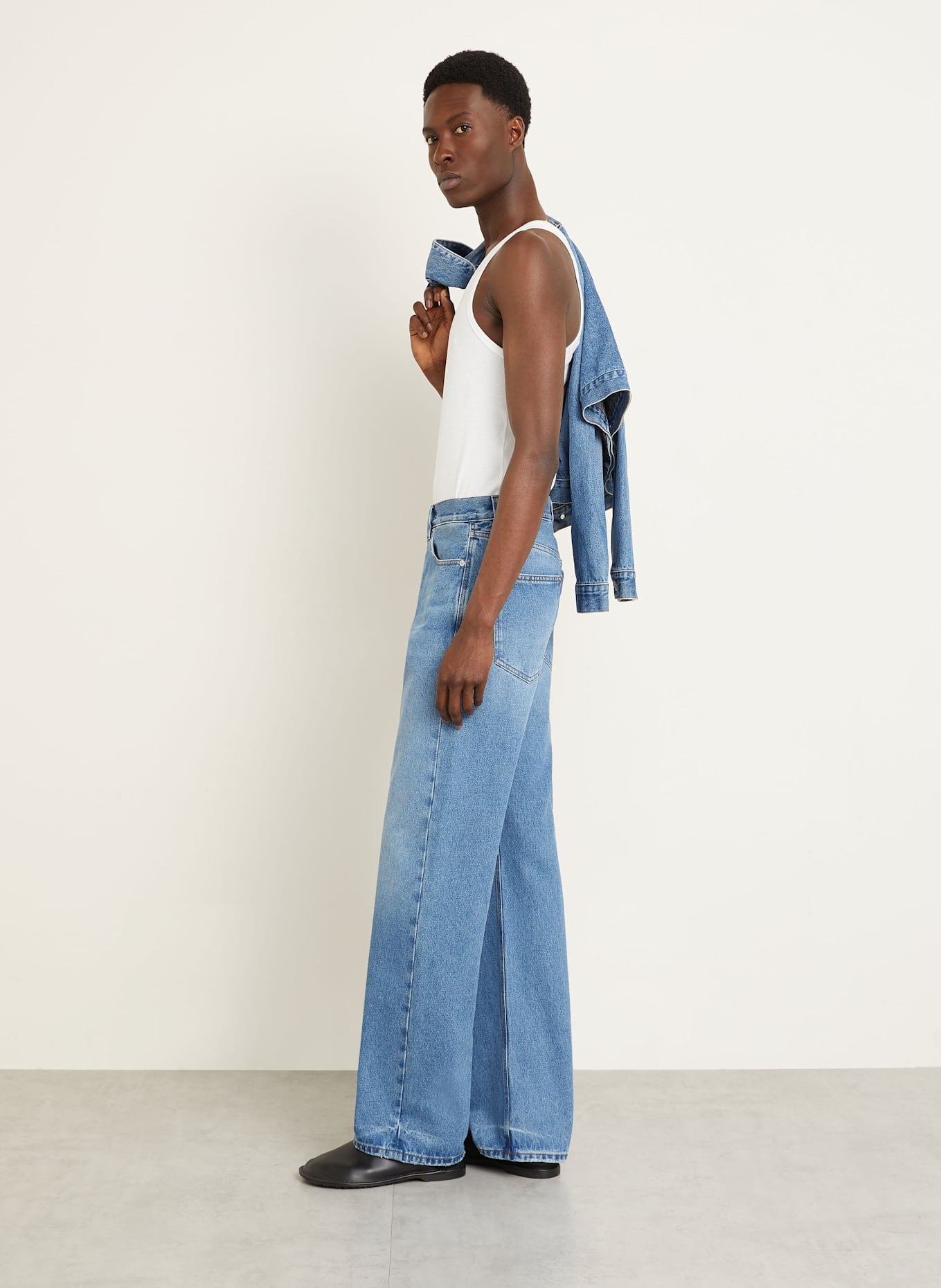 JACQUEMUS Džíny LE DE NIMES DROIT Regular Fit: 33C BLUE/TABAC