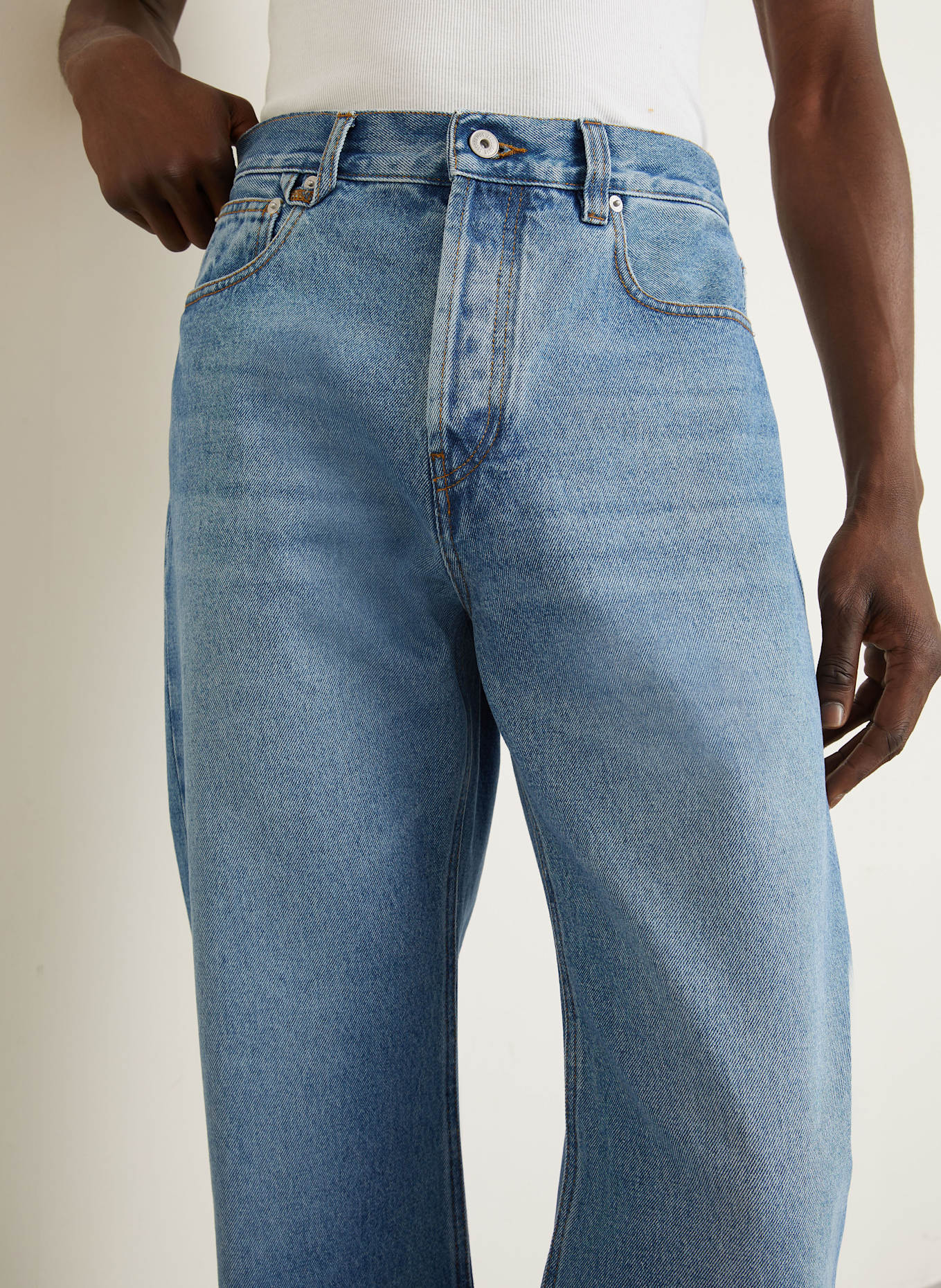 JACQUEMUS Džíny LE DE NIMES DROIT Regular Fit: 33C BLUE/TABAC