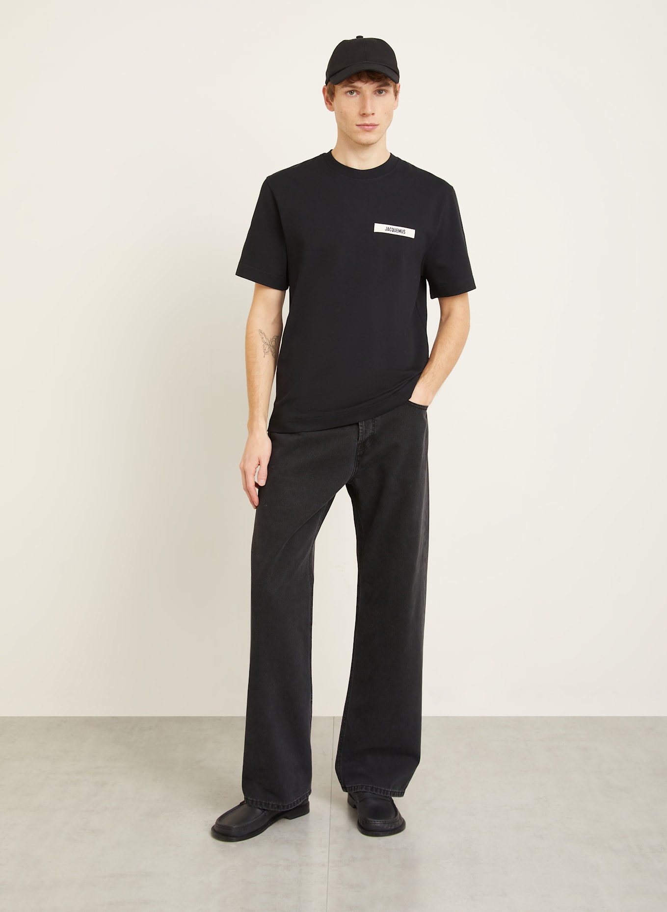 JACQUEMUS T-Shirt LE TSHIRT GROS GRAIN: SCHWARZ