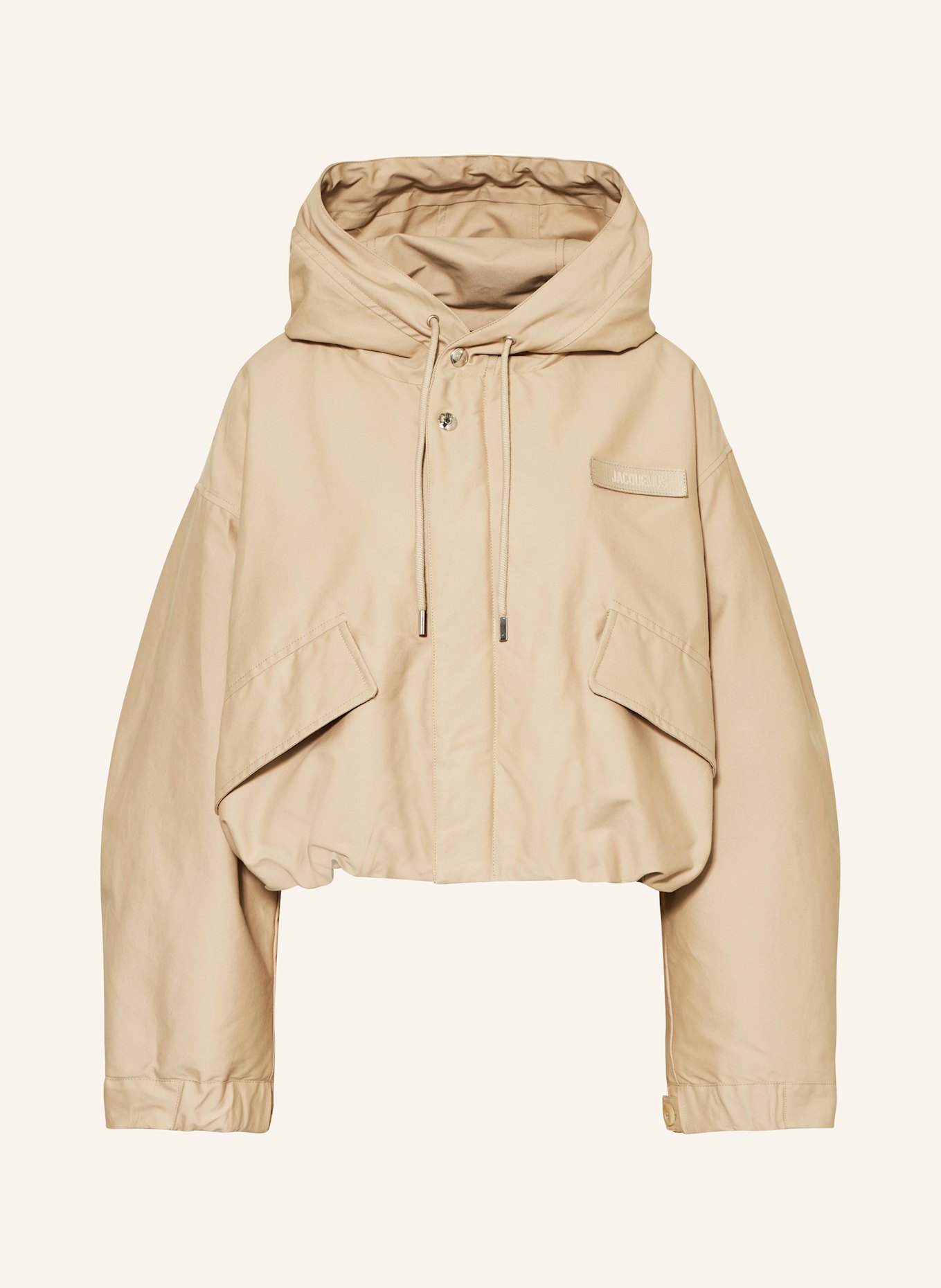 JACQUEMUS Cropped jacket LA PARKA COURTE CARACO in beige