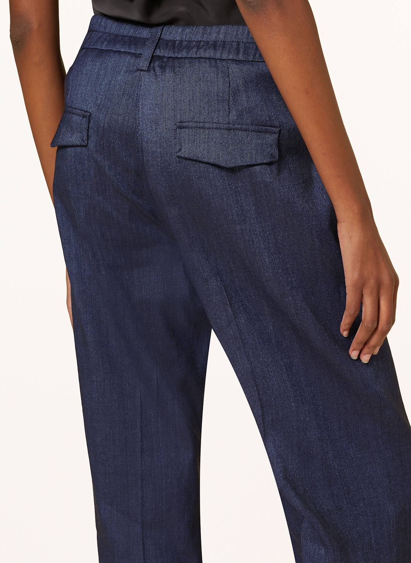 RIANI Strickhose aus Leinen in Jeansoptik: DUNKELBLAU