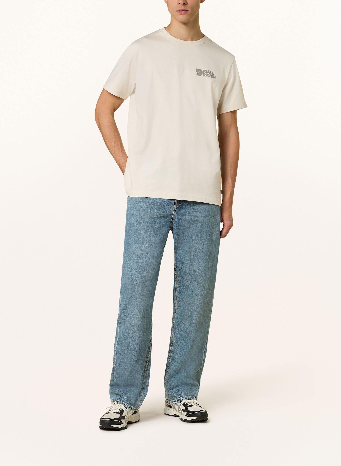 FJÄLLRÄVEN T-shirt HEAVY CLASSIC: JASNOBRĄZOWY / SZARY