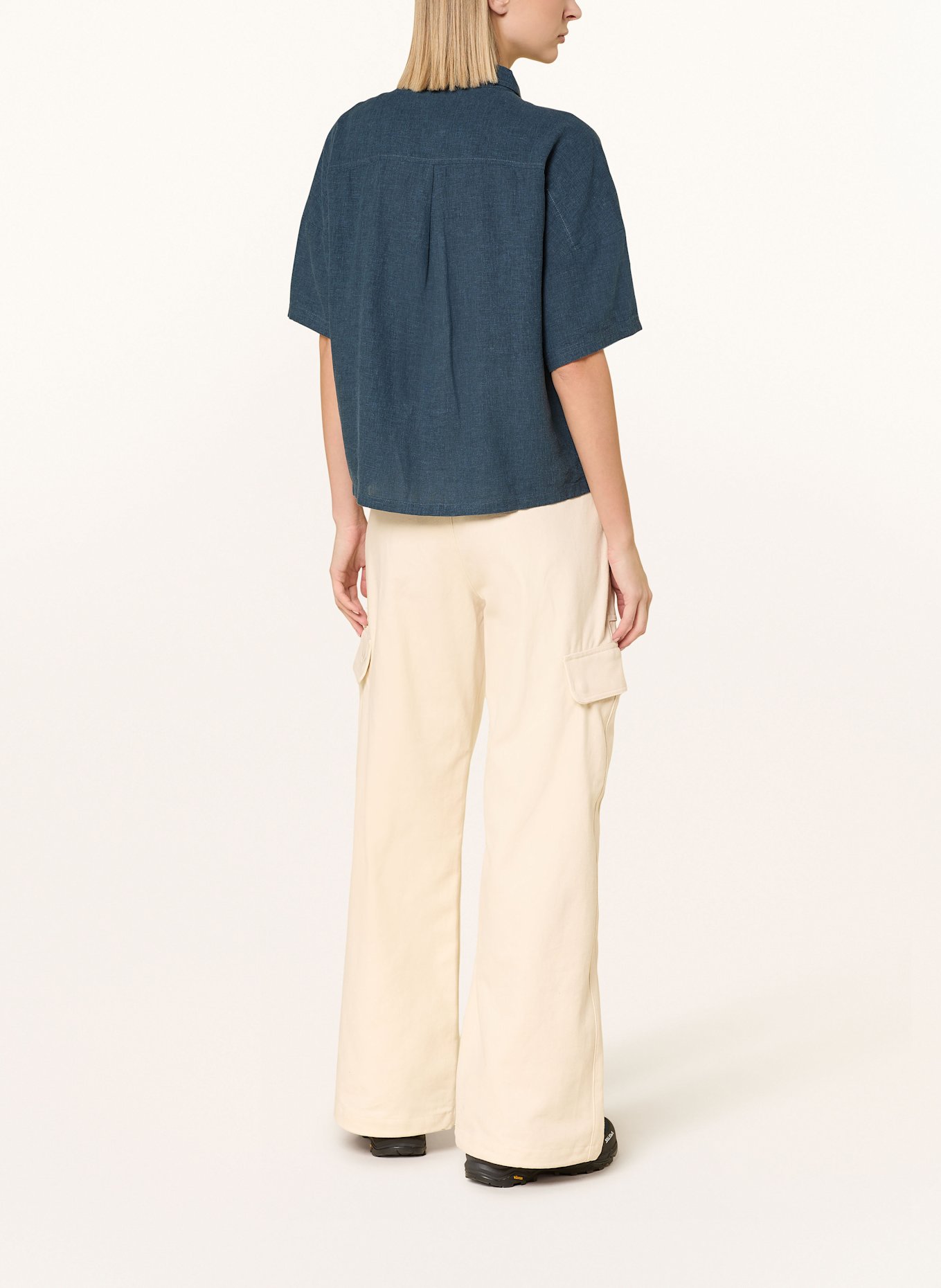 FJÄLLRÄVEN Outdoor-Bluse ÖVIK HEMP CAMP: BLAU