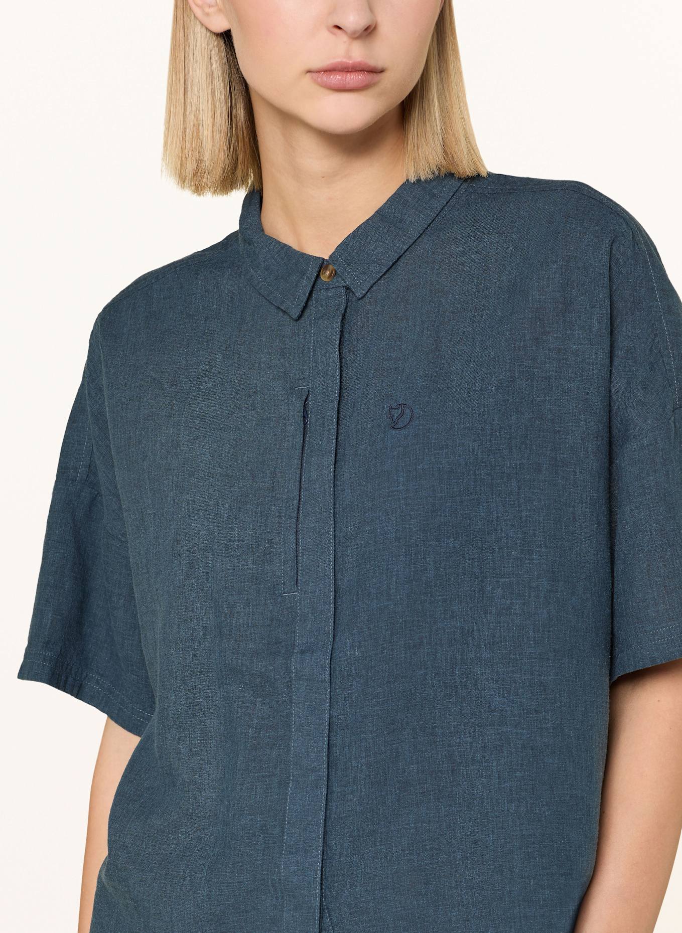 FJÄLLRÄVEN Outdoor-Bluse ÖVIK HEMP CAMP: BLAU