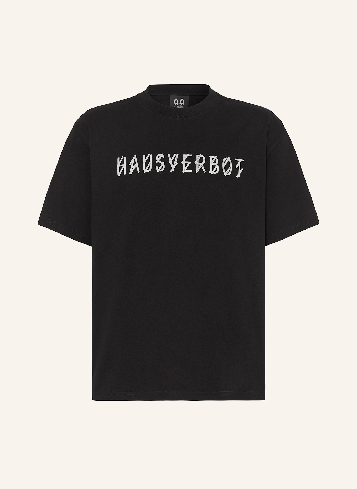 44 LABEL GROUP T-Shirt HAUSVERBOT: SCHWARZ / ECRU