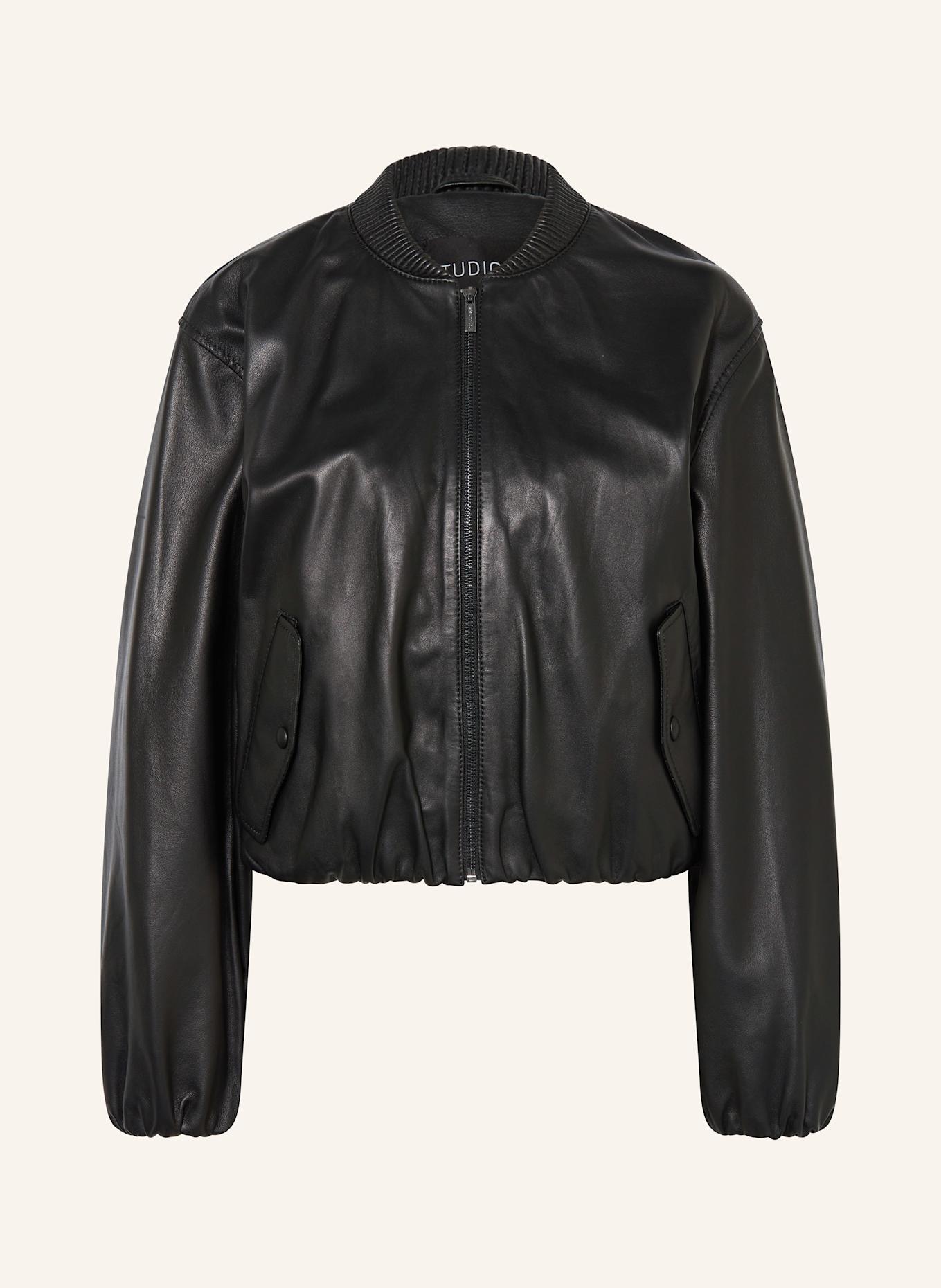 STUDIO AR Jacke XENIA in Lederoptik: SCHWARZ