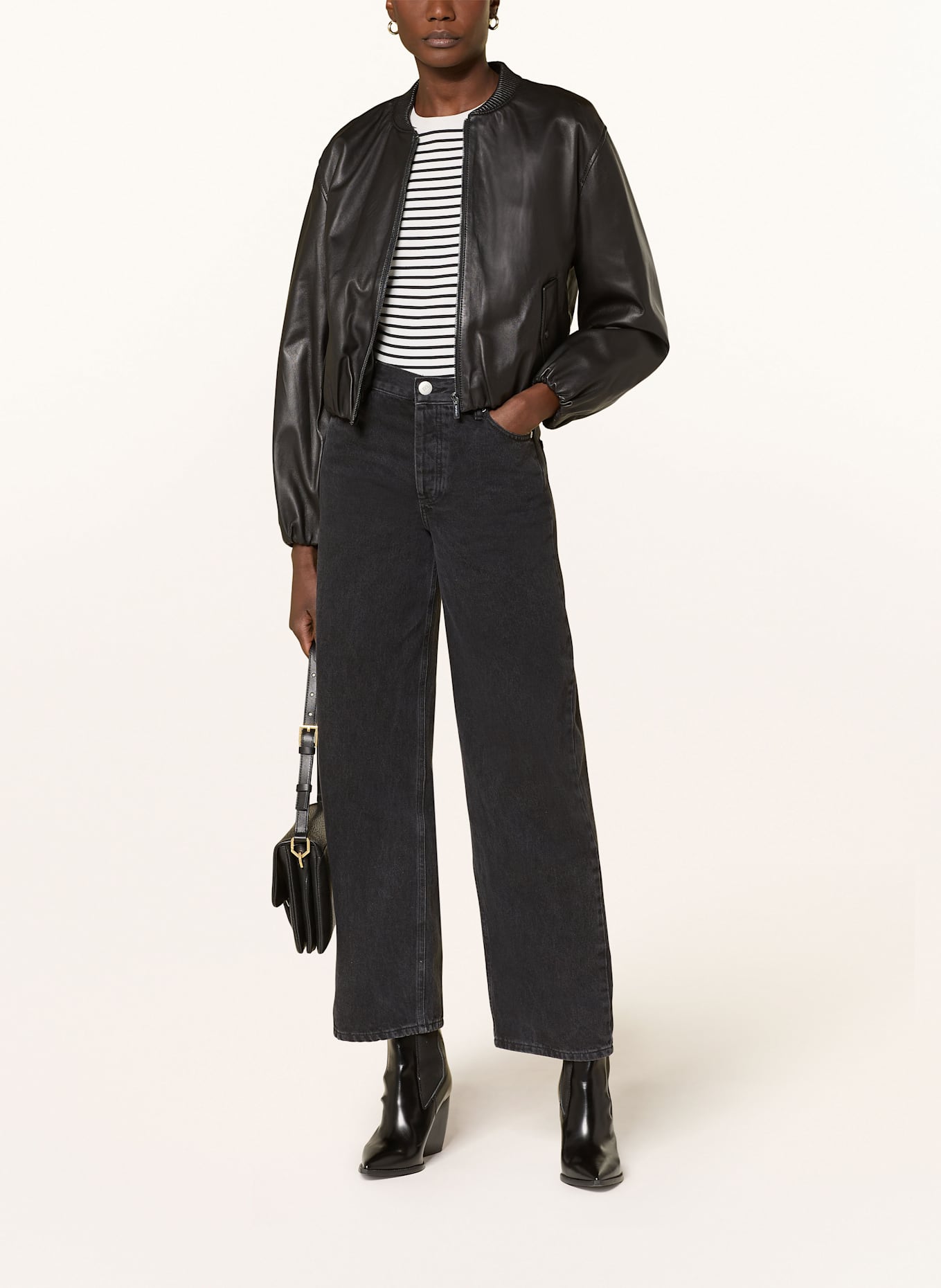 STUDIO AR Jacke XENIA in Lederoptik: SCHWARZ