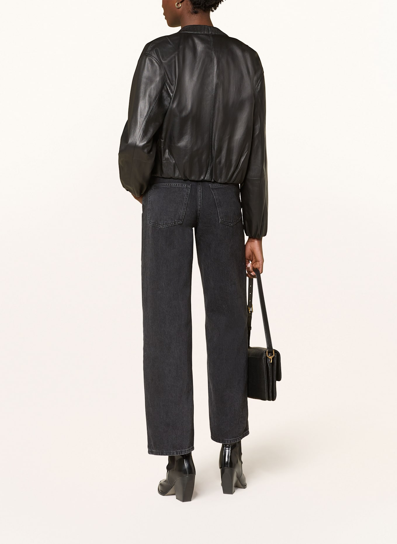 STUDIO AR Jacke XENIA in Lederoptik: SCHWARZ