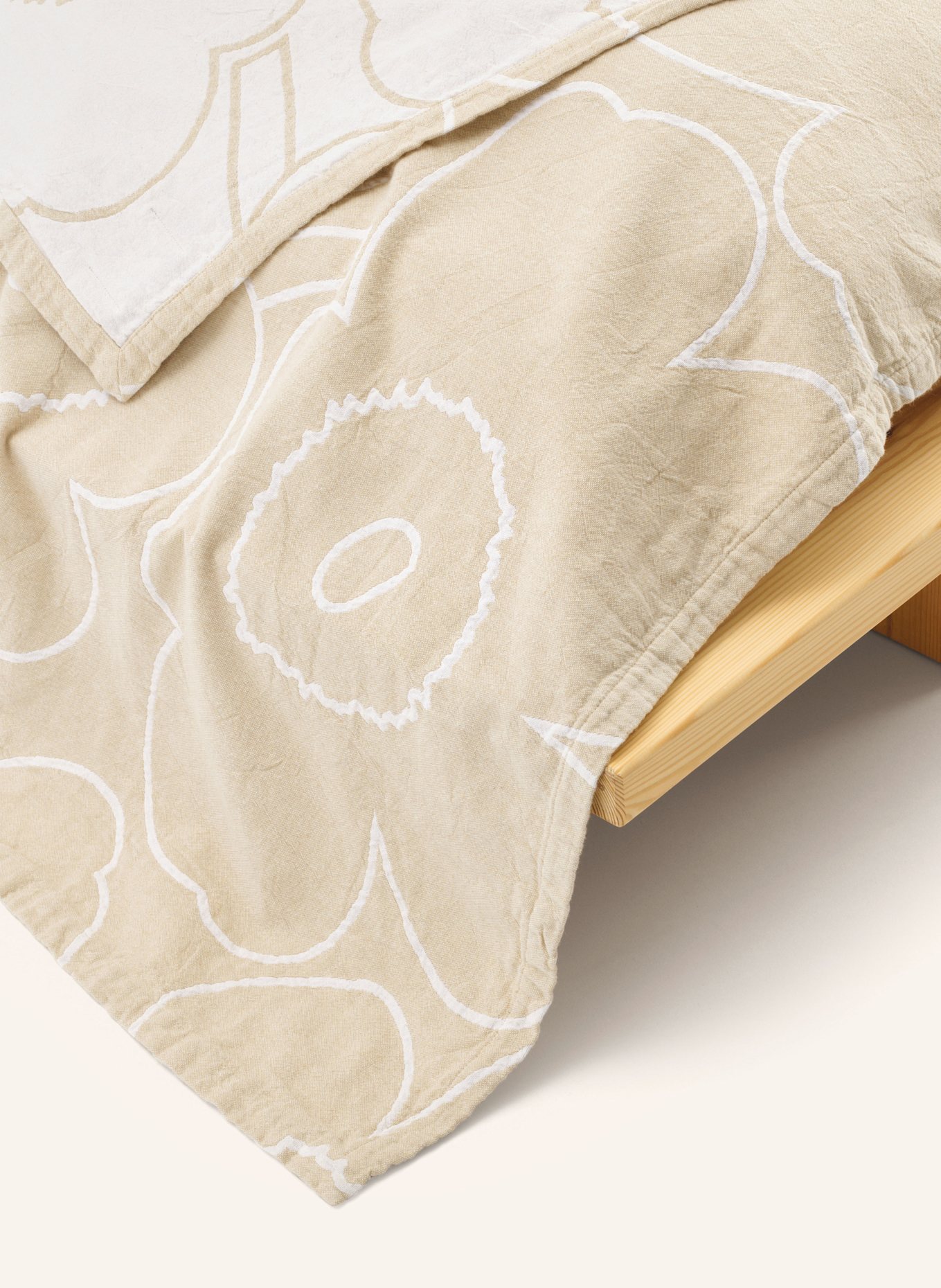 marimekko Narzuta na łóżko PIIRTO UNIKKO: KREMOWY / ECRU