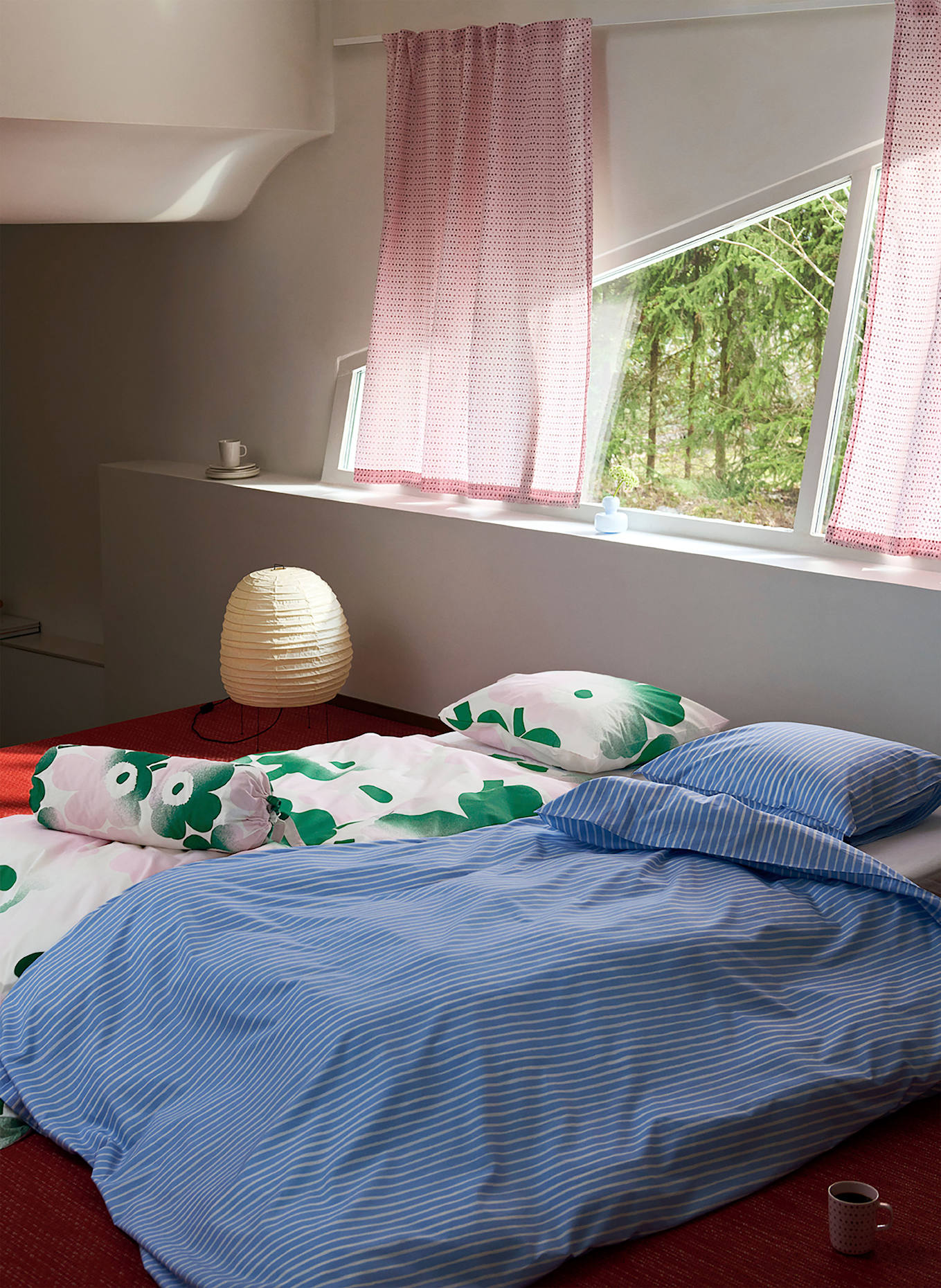 marimekko Bettbezug UNIKKO HÄIVÄHDYS: ECRU / GRÜN / HELLROSA