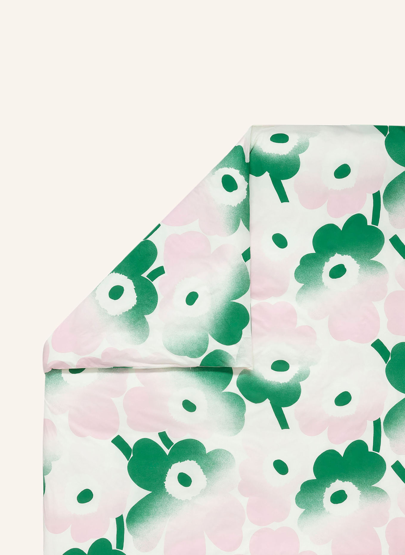 marimekko Bettbezug UNIKKO HÄIVÄHDYS: ECRU / GRÜN / HELLROSA