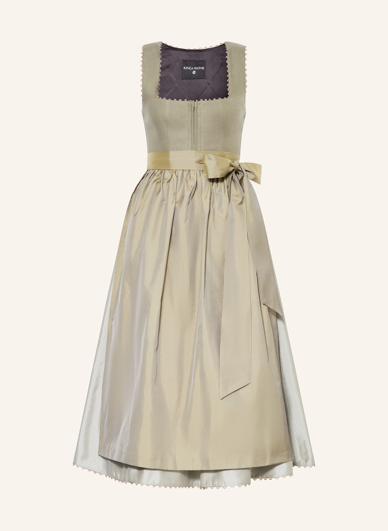 KINGA MATHE Dirndl MÜNCHEN mit Leinen: 120 salbei