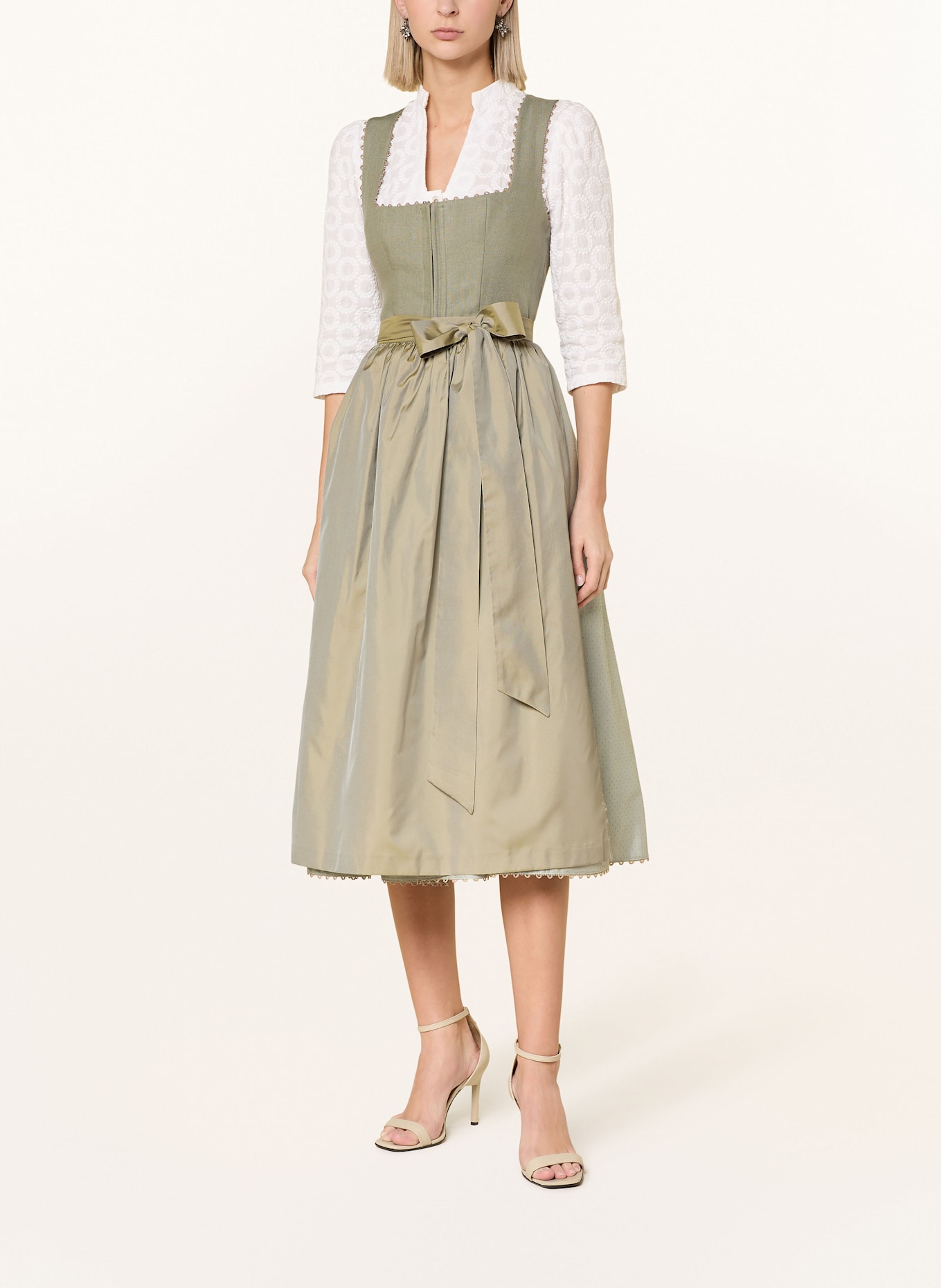 KINGA MATHE Dirndl MÜNCHEN mit Leinen: 120 salbei