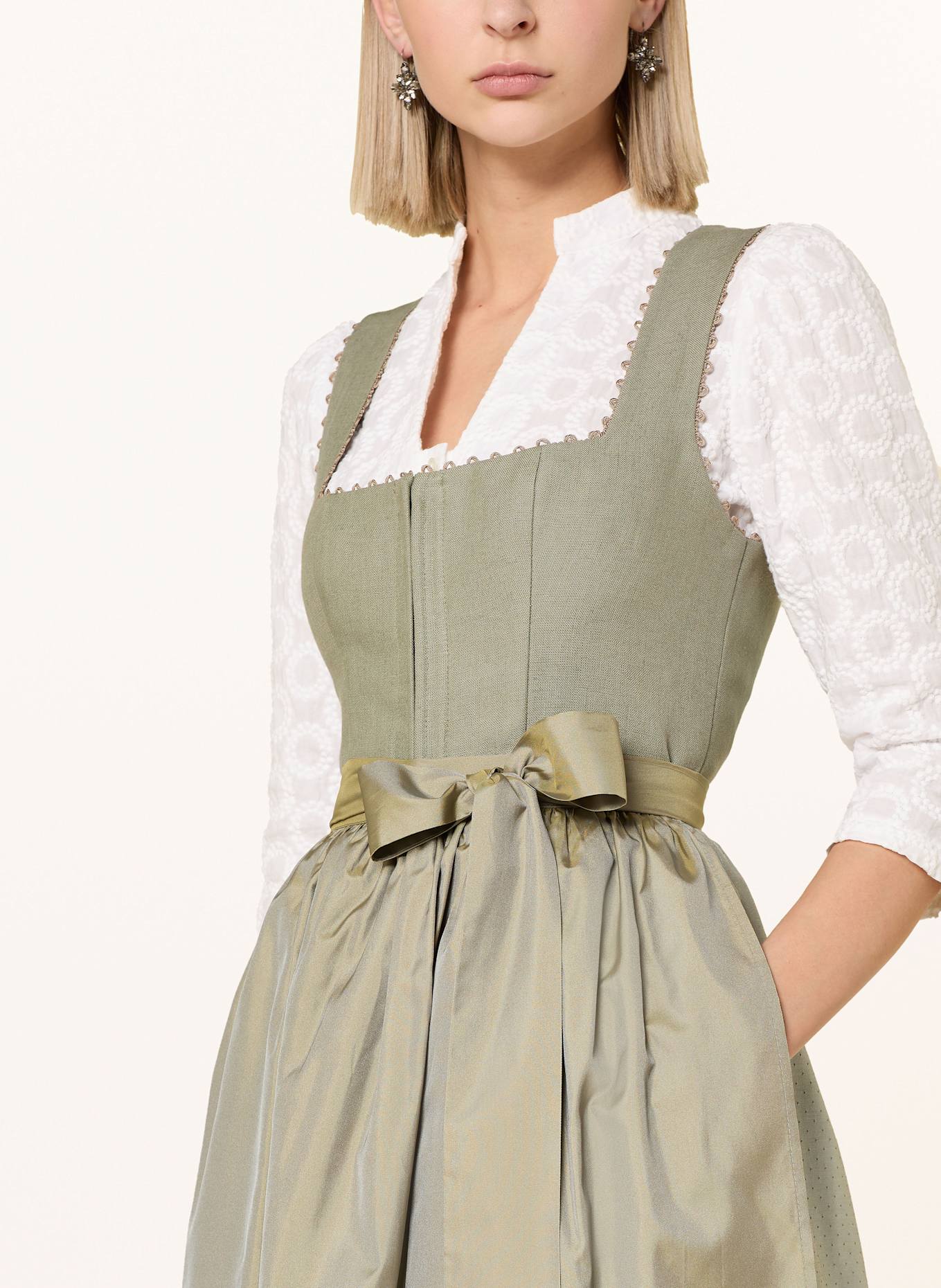 KINGA MATHE Dirndl MÜNCHEN mit Leinen: 120 salbei