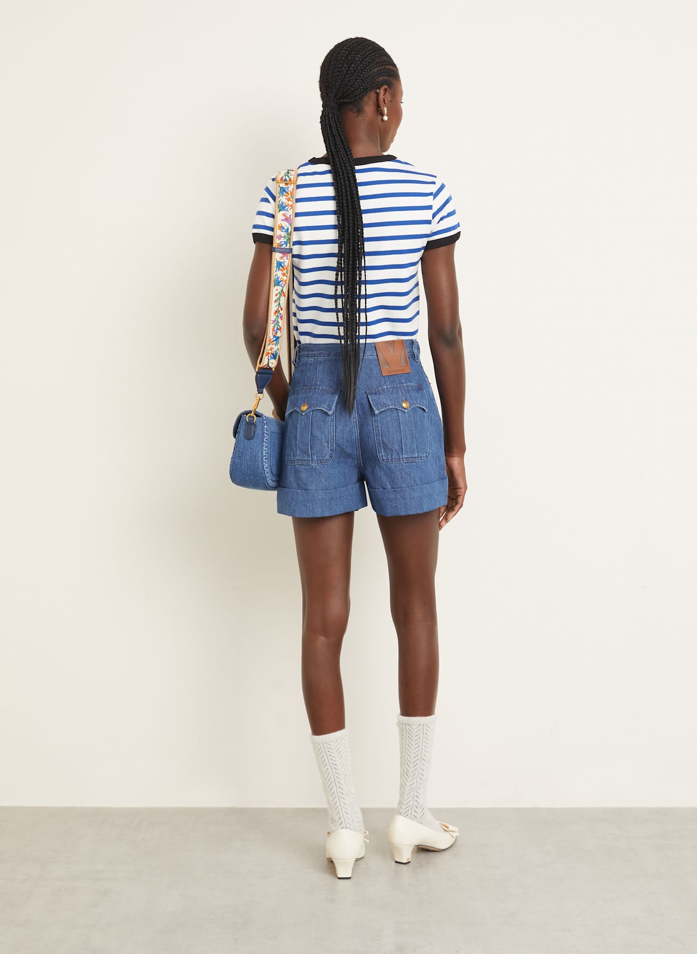 VALENTINO Denim shorts in 558 medium blue denim