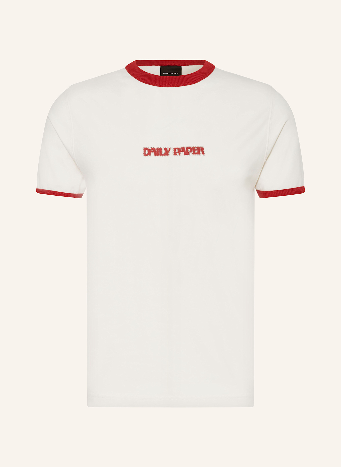 DAILY PAPER T-shirt: KREMOWY / CIEMNOCZERWONY
