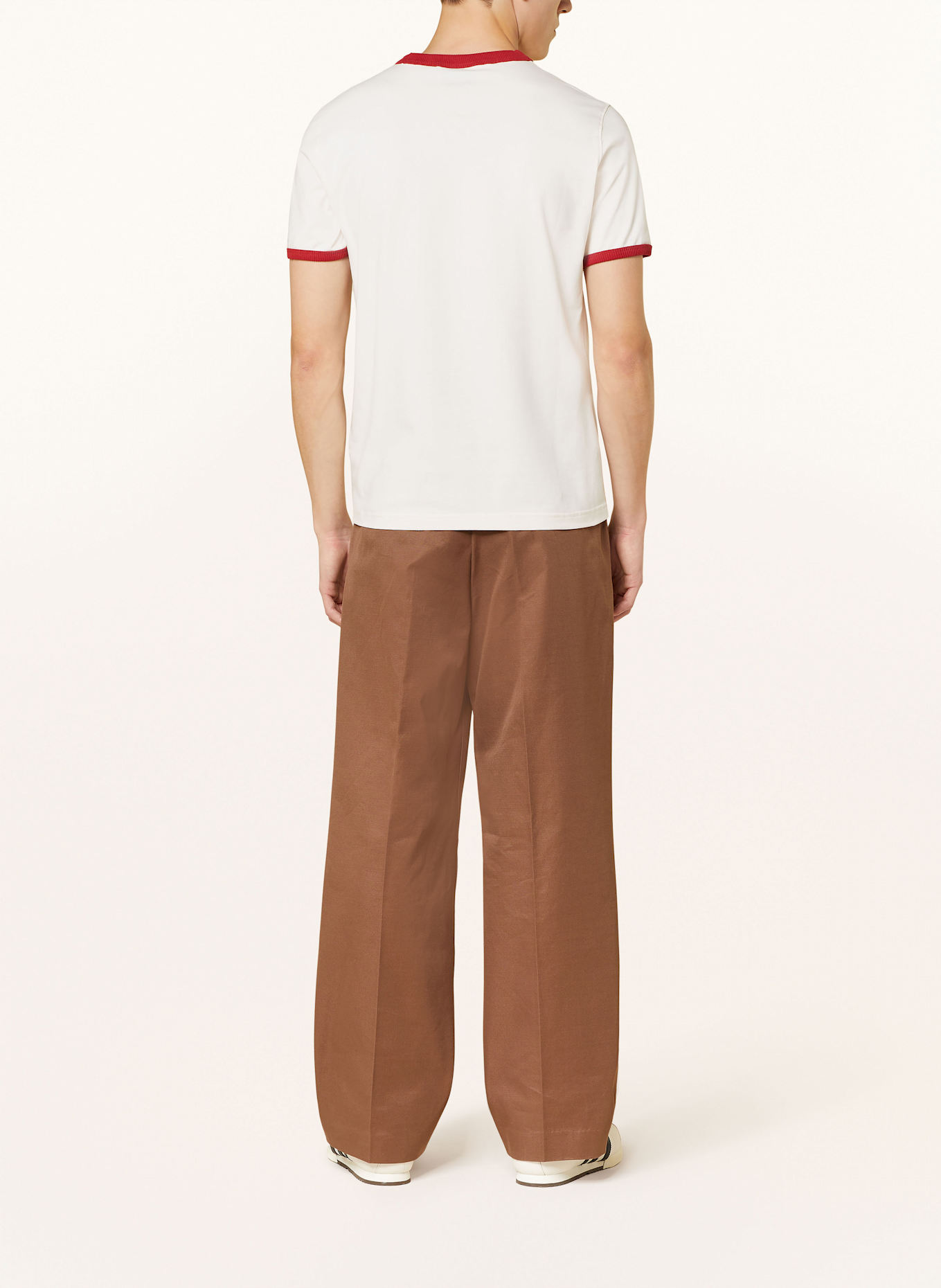 DAILY PAPER T-shirt: KREMOWY / CIEMNOCZERWONY