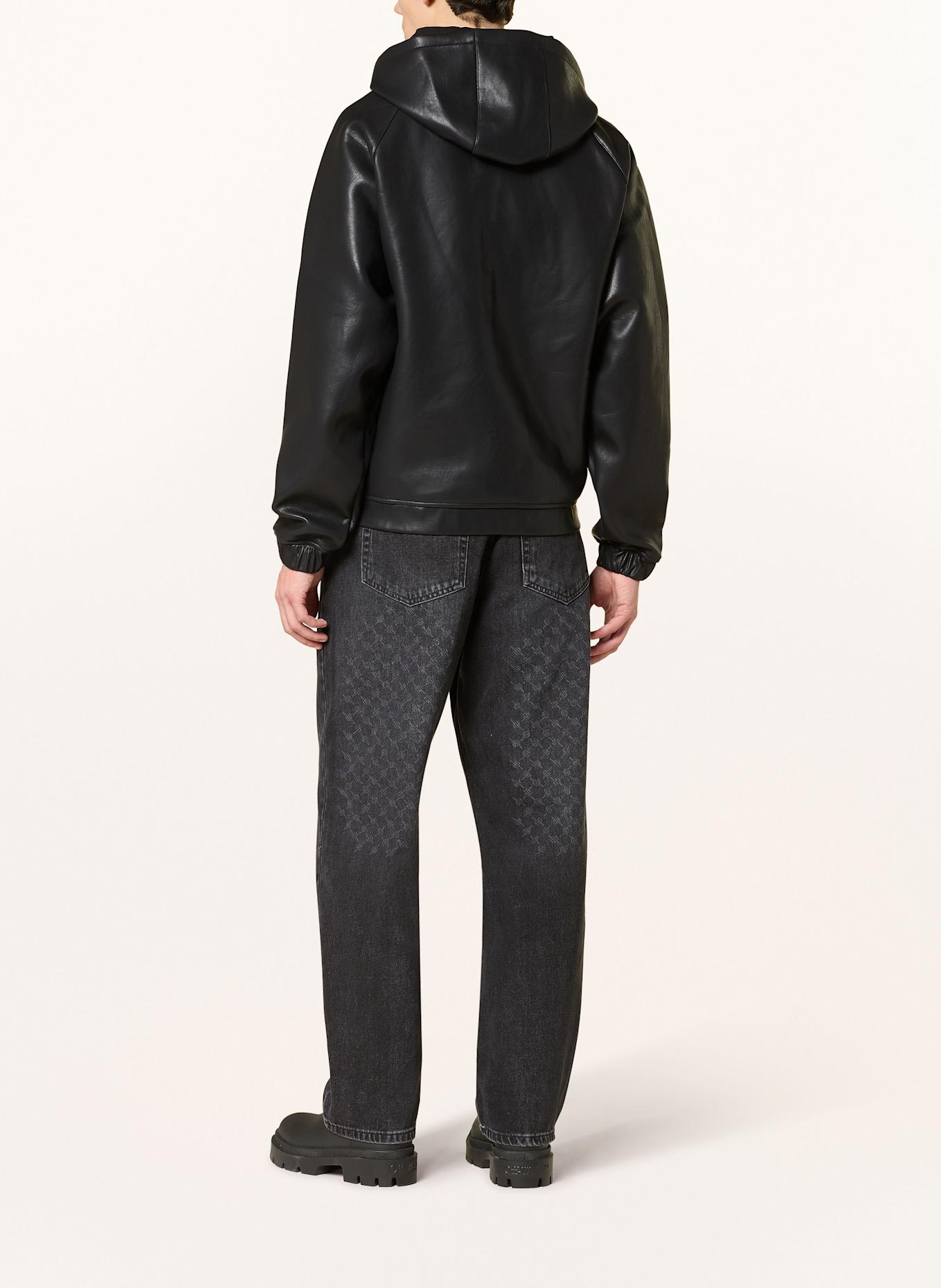 DAILY PAPER Kurtka z imitacji skóry: CZARNY