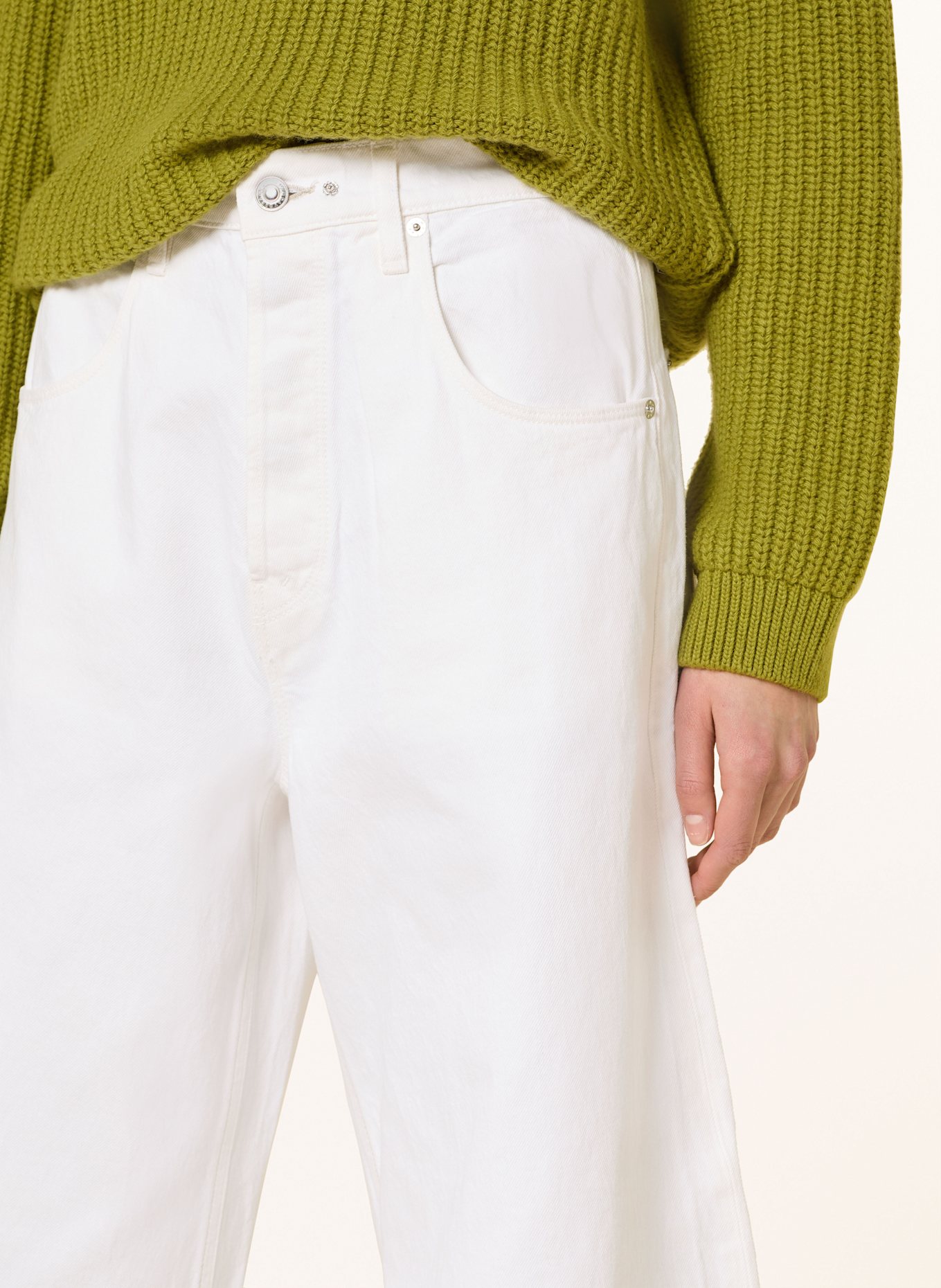 MAC DAYDREAM Mom džíny LOS ANGELES: J017 DD white chalk wash