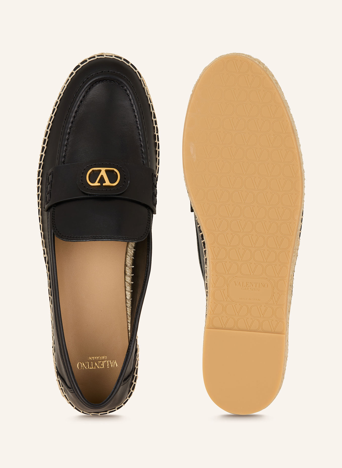 VALENTINO GARAVANI Loafer VLOGO SIGNATURE: SCHWARZ/ BEIGE