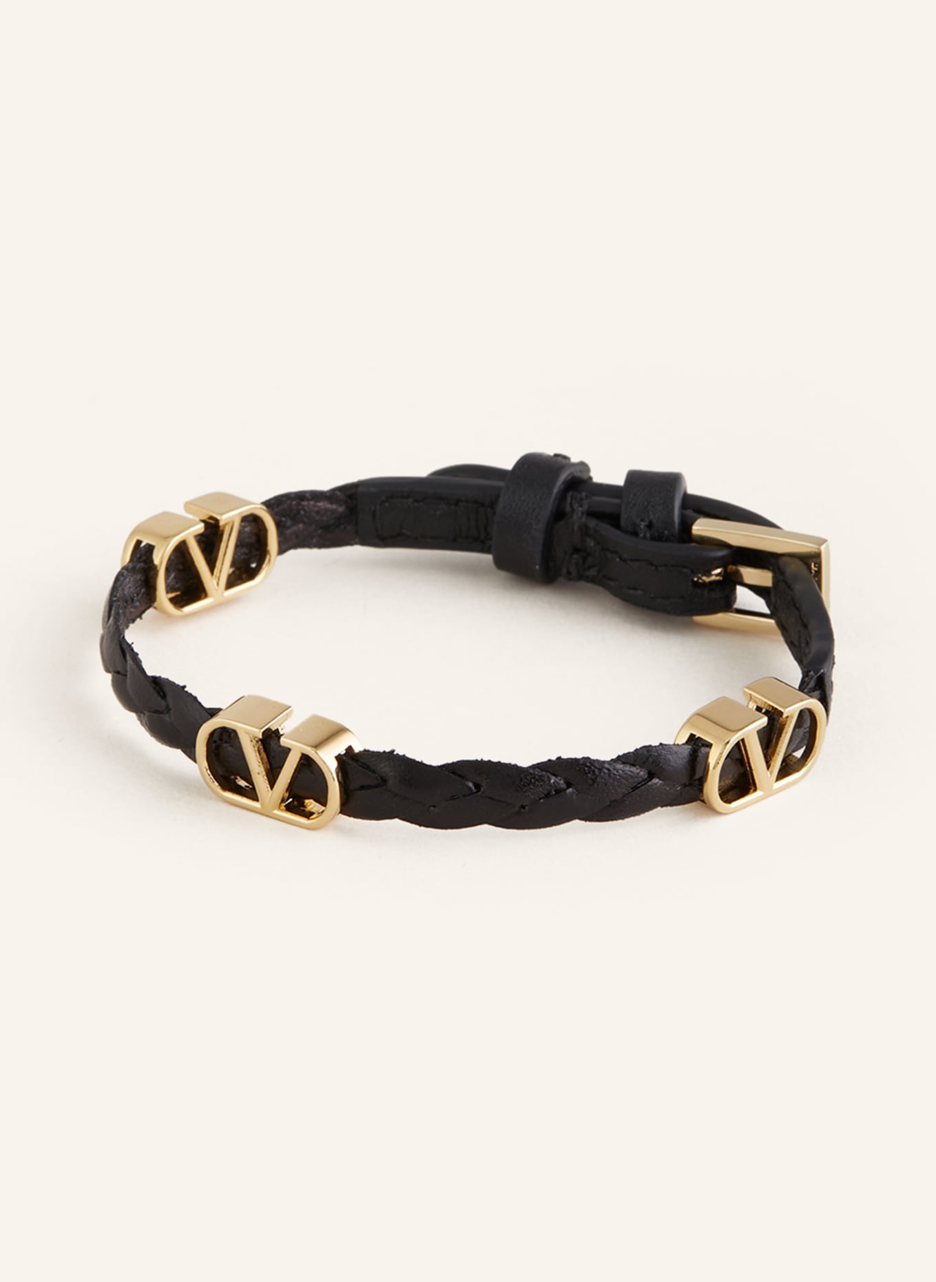 VALENTINO GARAVANI Bracelet VLOGO SIGNATURE: NOIR / OR