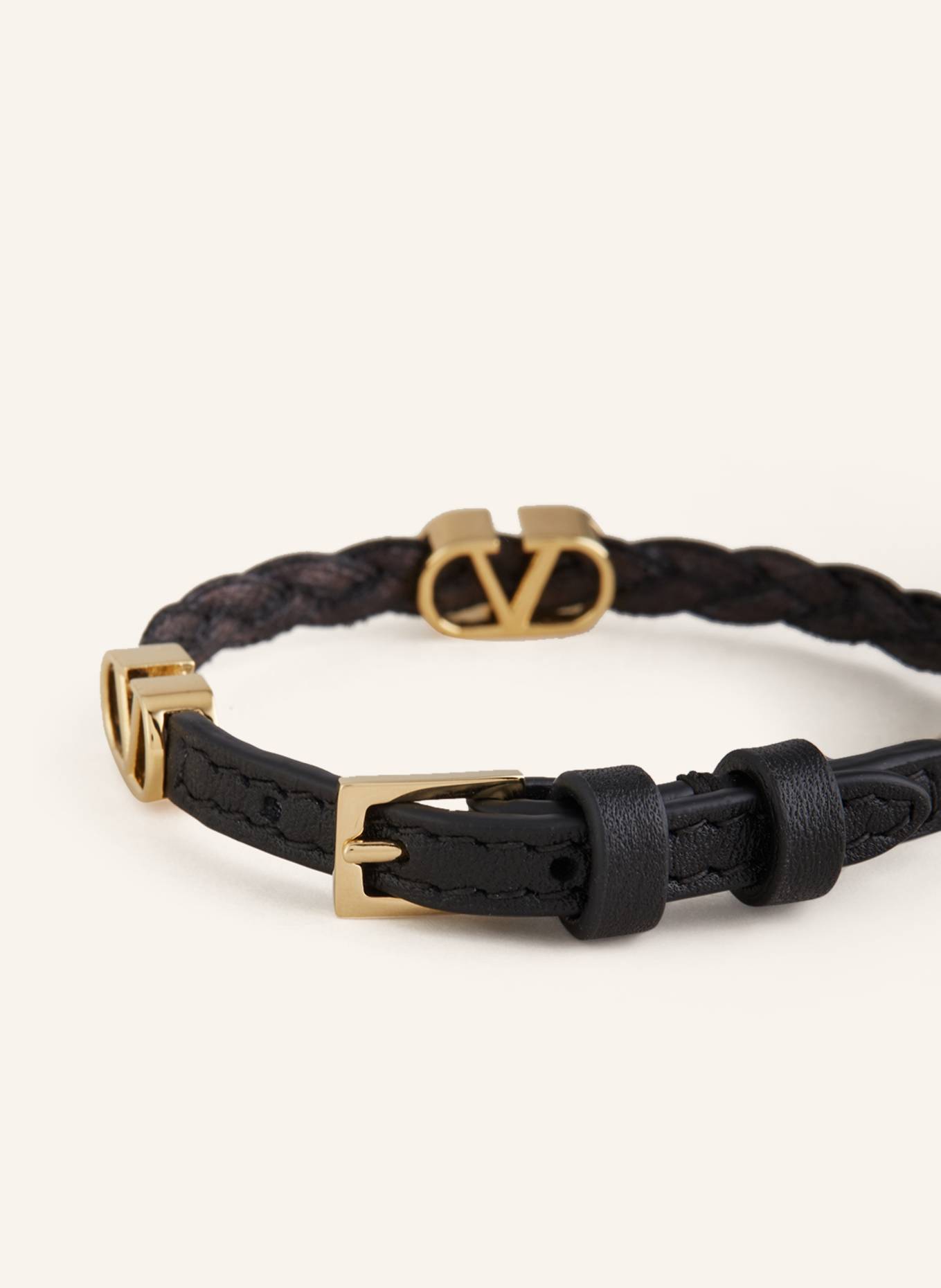VALENTINO GARAVANI Bracelet VLOGO SIGNATURE: NOIR / OR