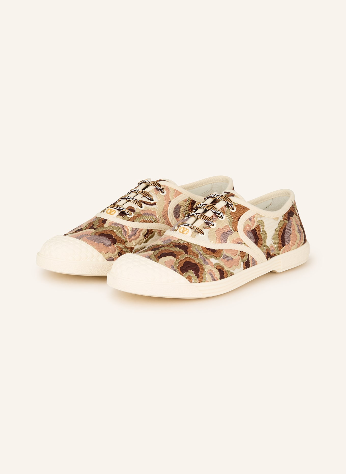 VALENTINO GARAVANI Sneaker BAY BY BAY: GOLD/ ROSÉGOLD/ COGNAC