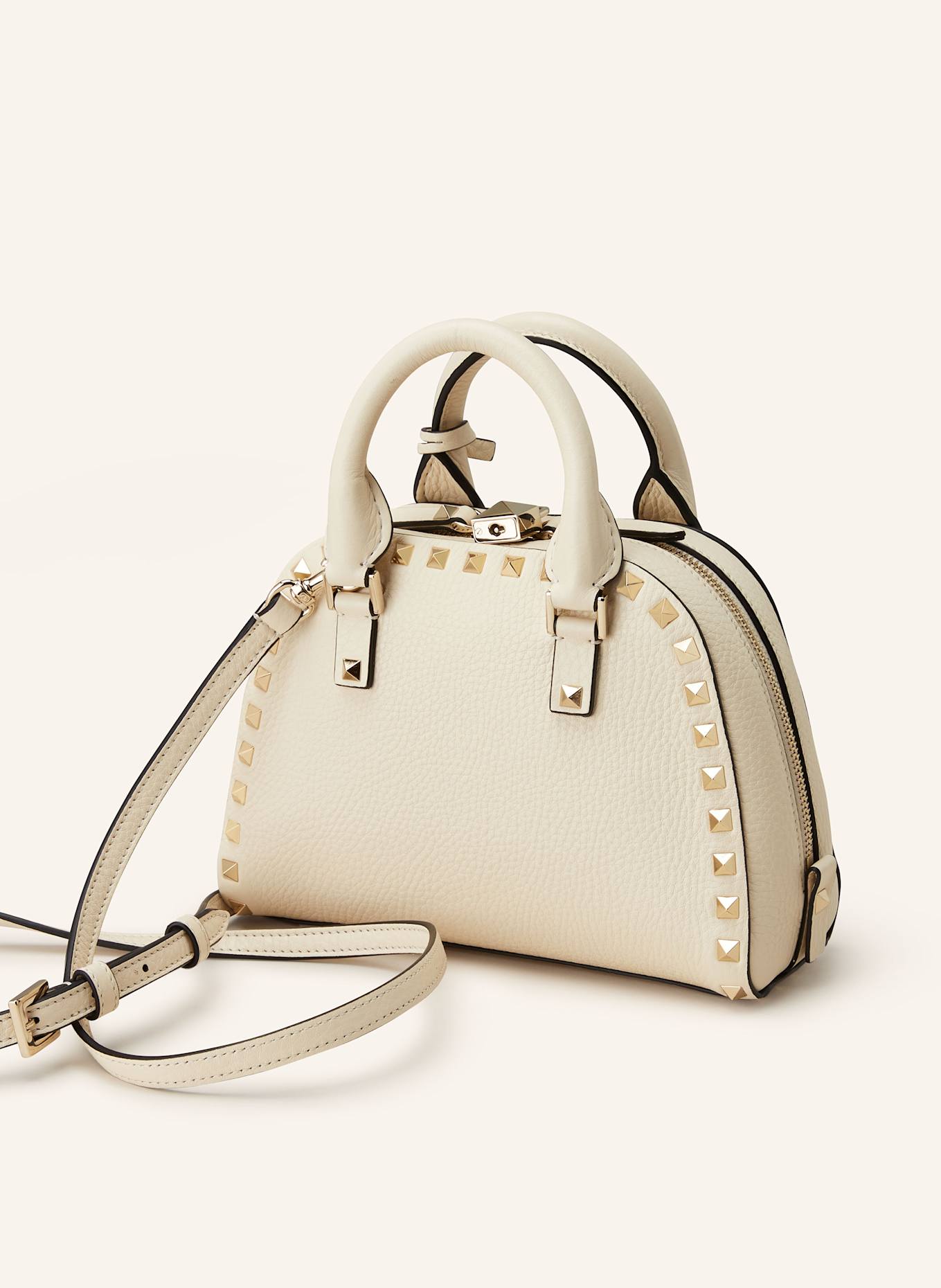 VALENTINO GARAVANI Handbag ROCKSTUD with rivets, Color: CREAM (Image 2)