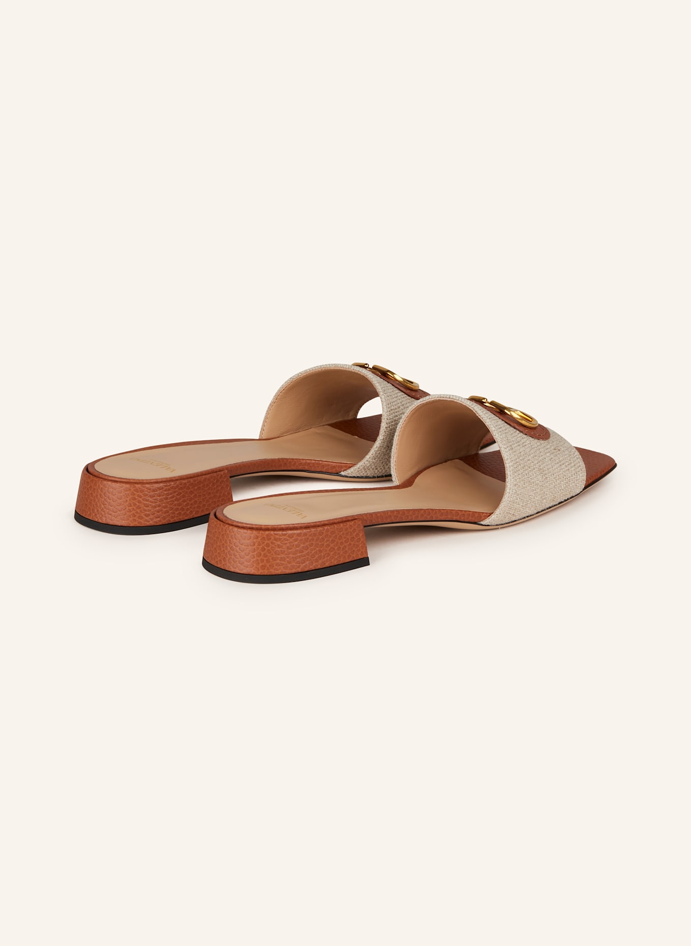 VALENTINO GARAVANI Mules VLOGO SIGNATURE: BEIGE/ BRAUN
