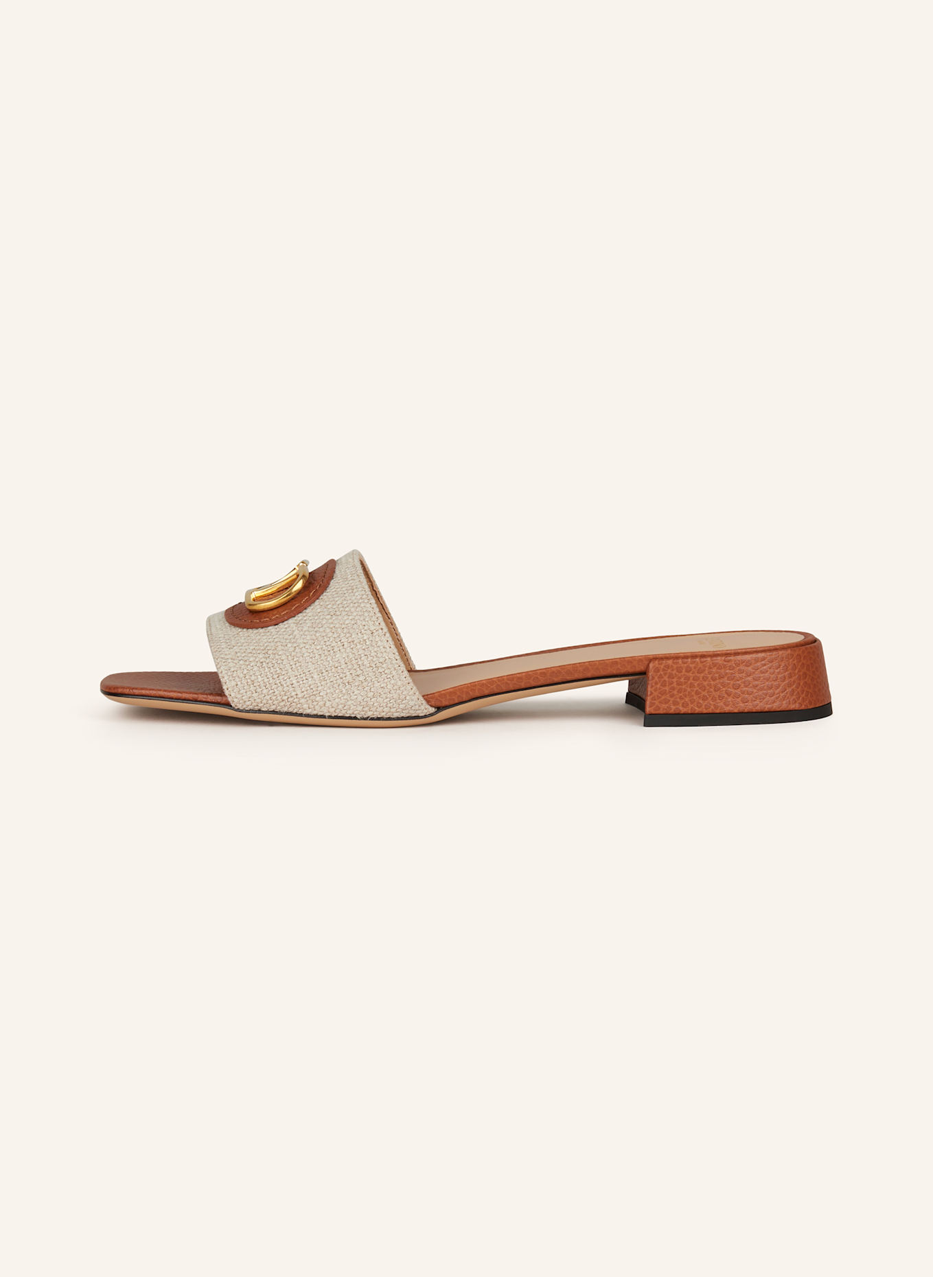 VALENTINO GARAVANI Mules VLOGO SIGNATURE: BEIGE/ BRAUN