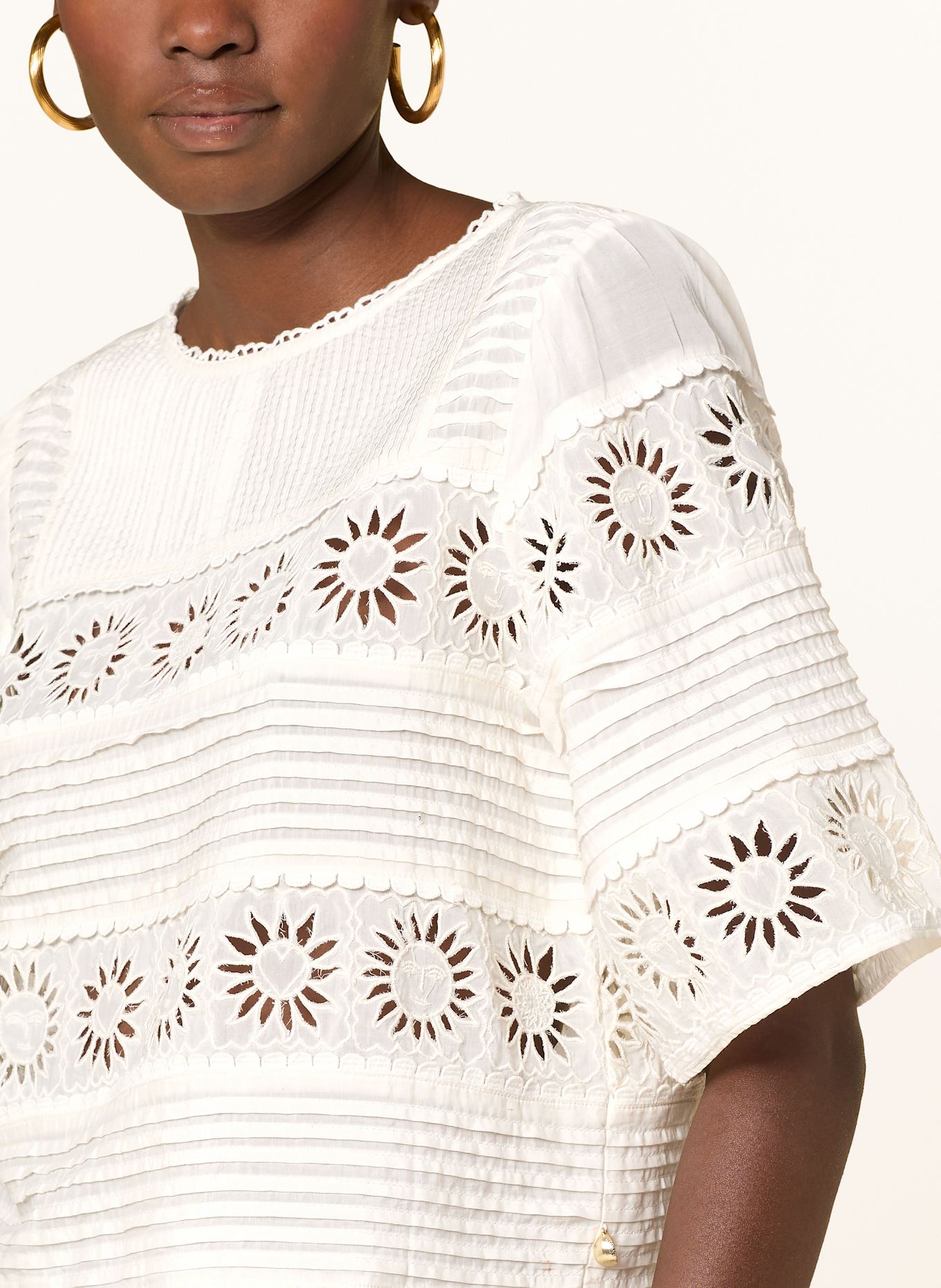 FABIENNE CHAPOT Halenka SUN s děrovanou krajkou: REŽNÁ