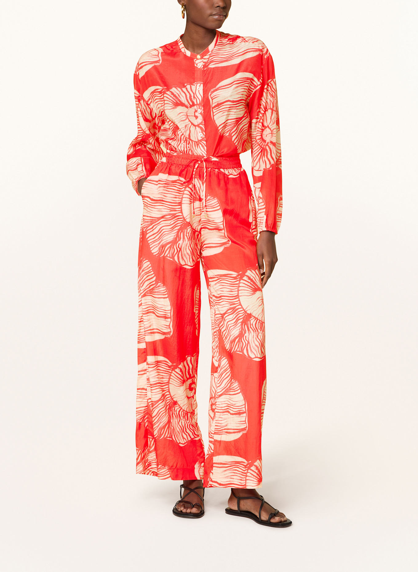 FABIENNE CHAPOT Bluse LENTE: ROT / CREME