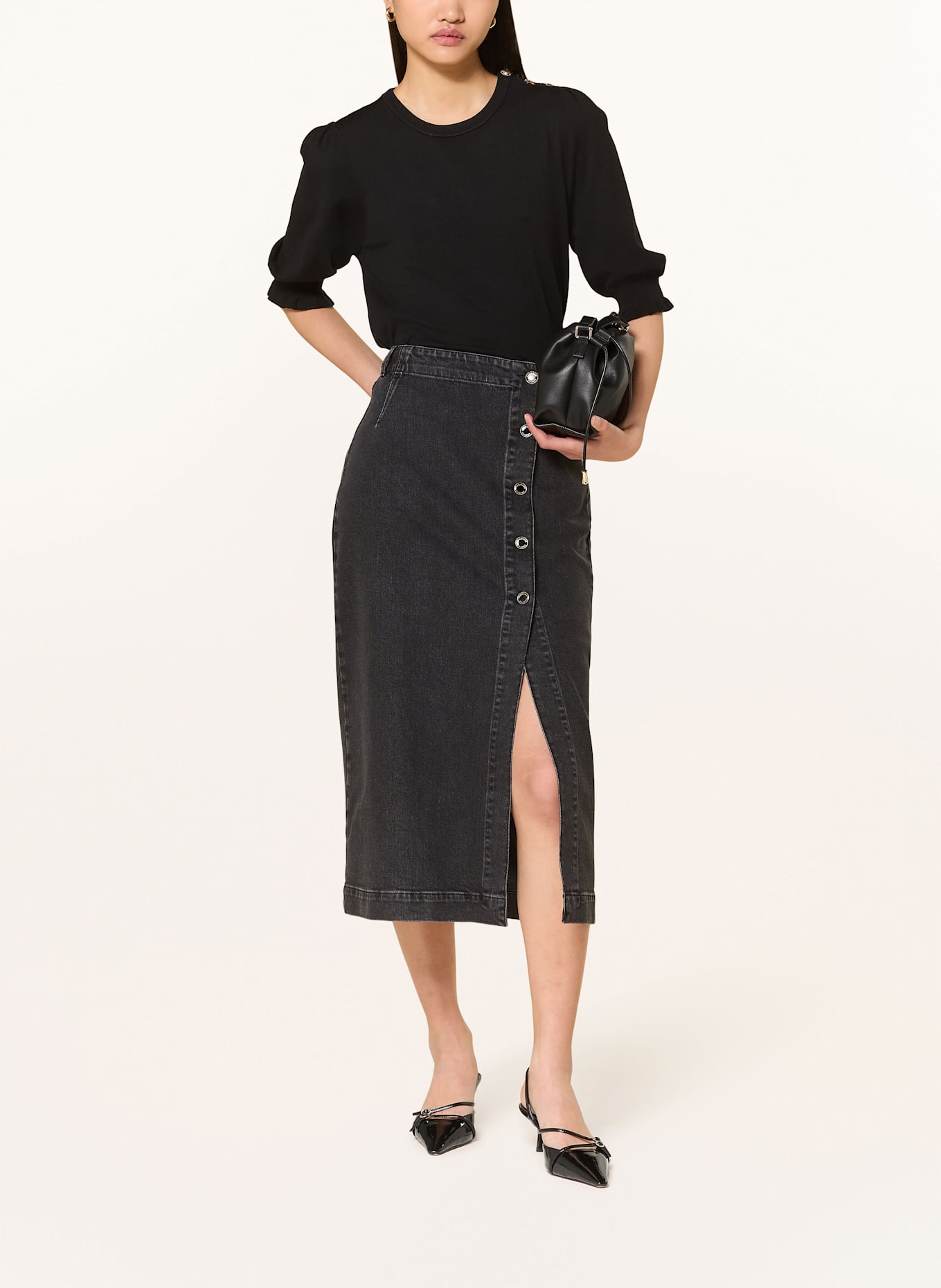 FABIENNE CHAPOT Spódnica jeansowa CARMEL: 9008 Washed Black