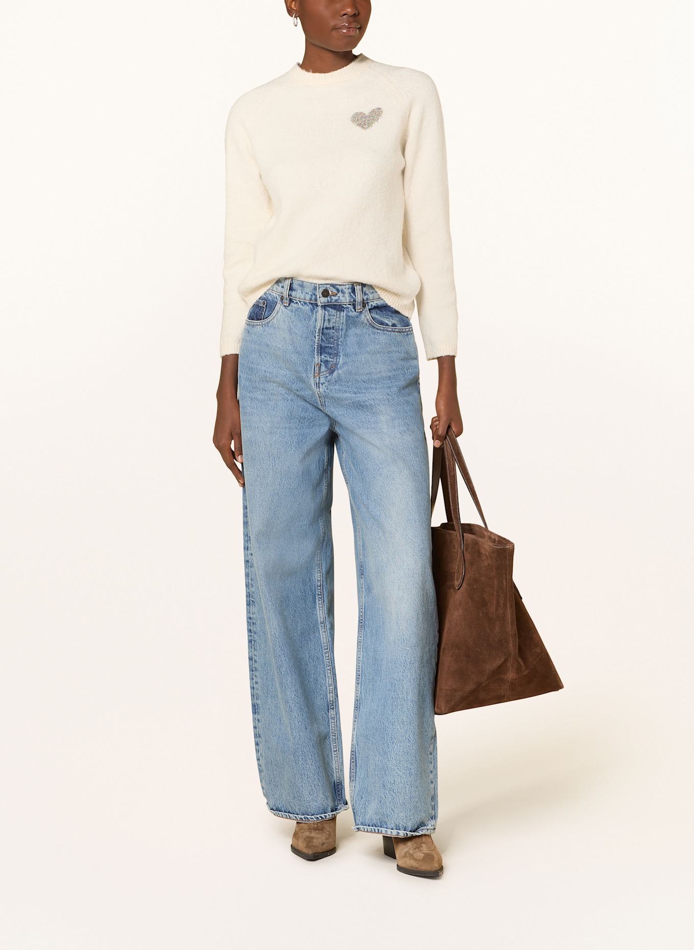 Rich & Royal Pullover mit Glitzergarn: ECRU