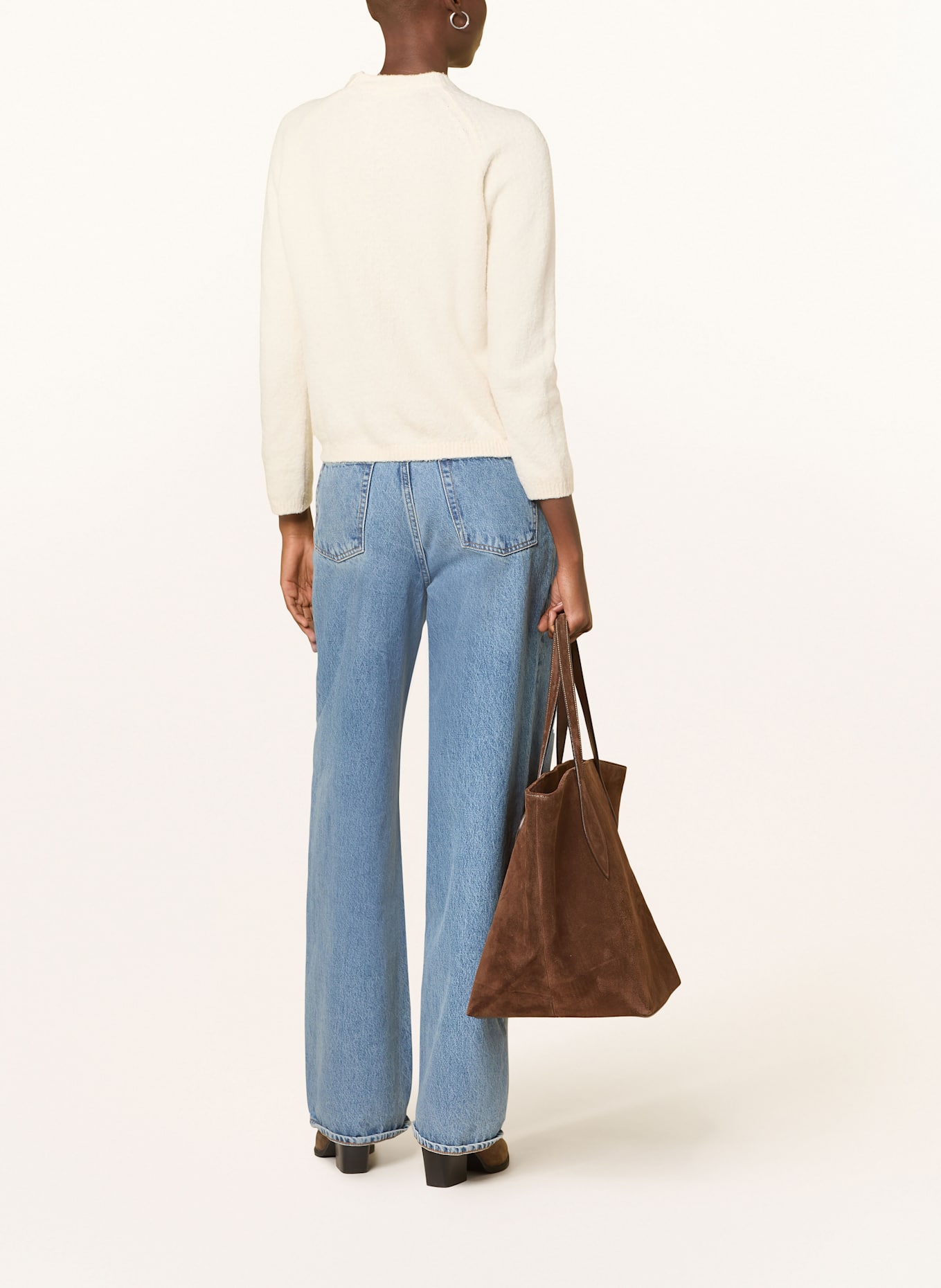 Rich & Royal Pullover mit Glitzergarn: ECRU