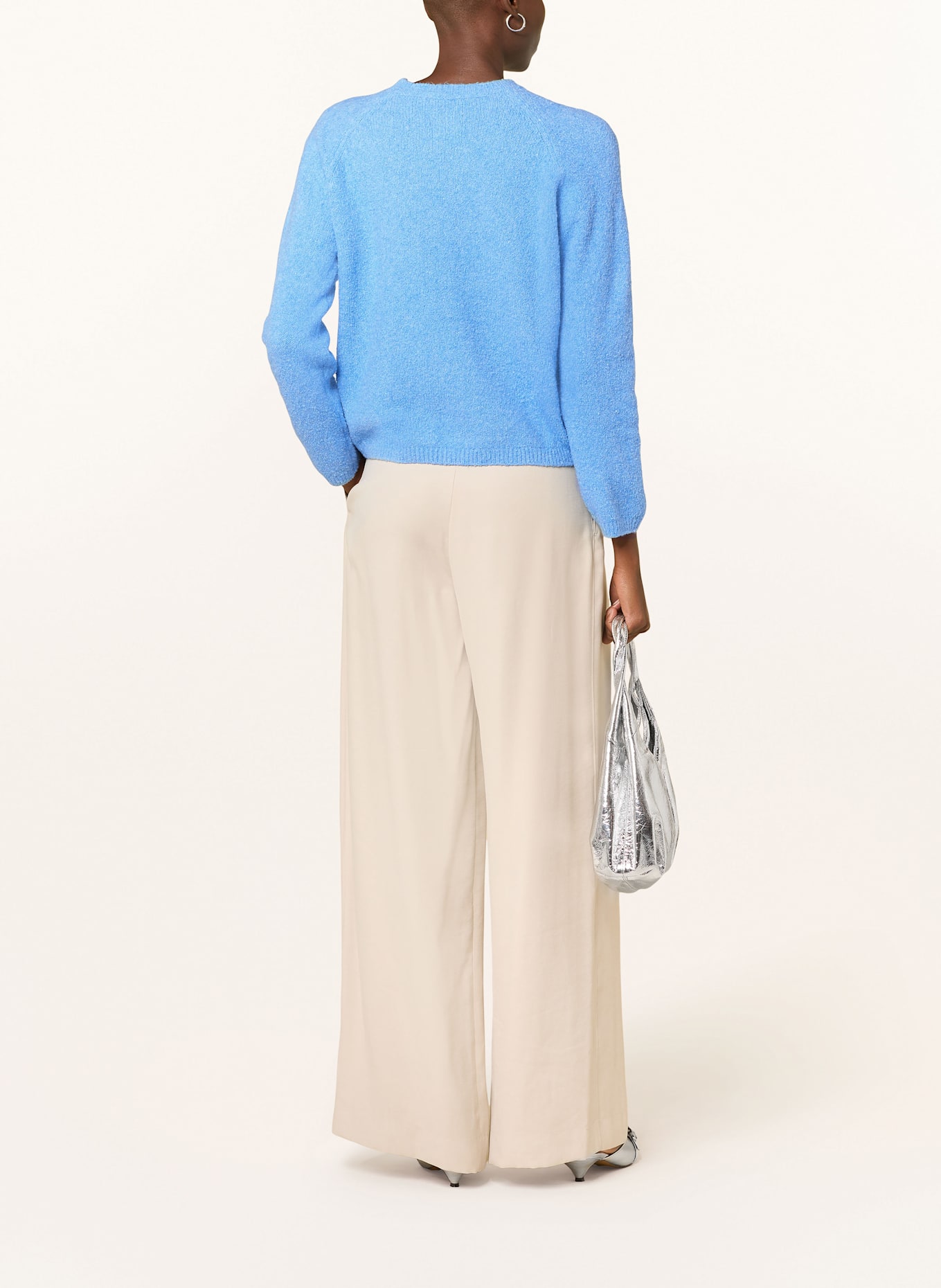 Rich & Royal Pullover mit Glitzergarn: HELLBLAU