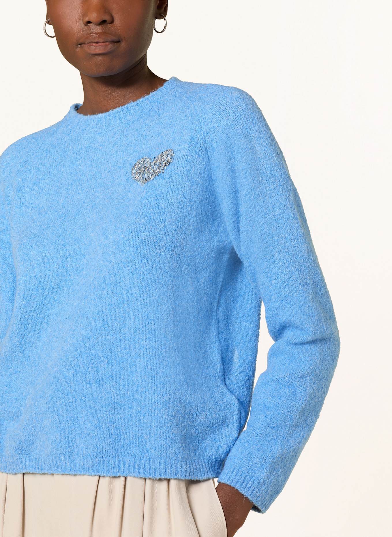 Rich & Royal Pullover mit Glitzergarn: HELLBLAU