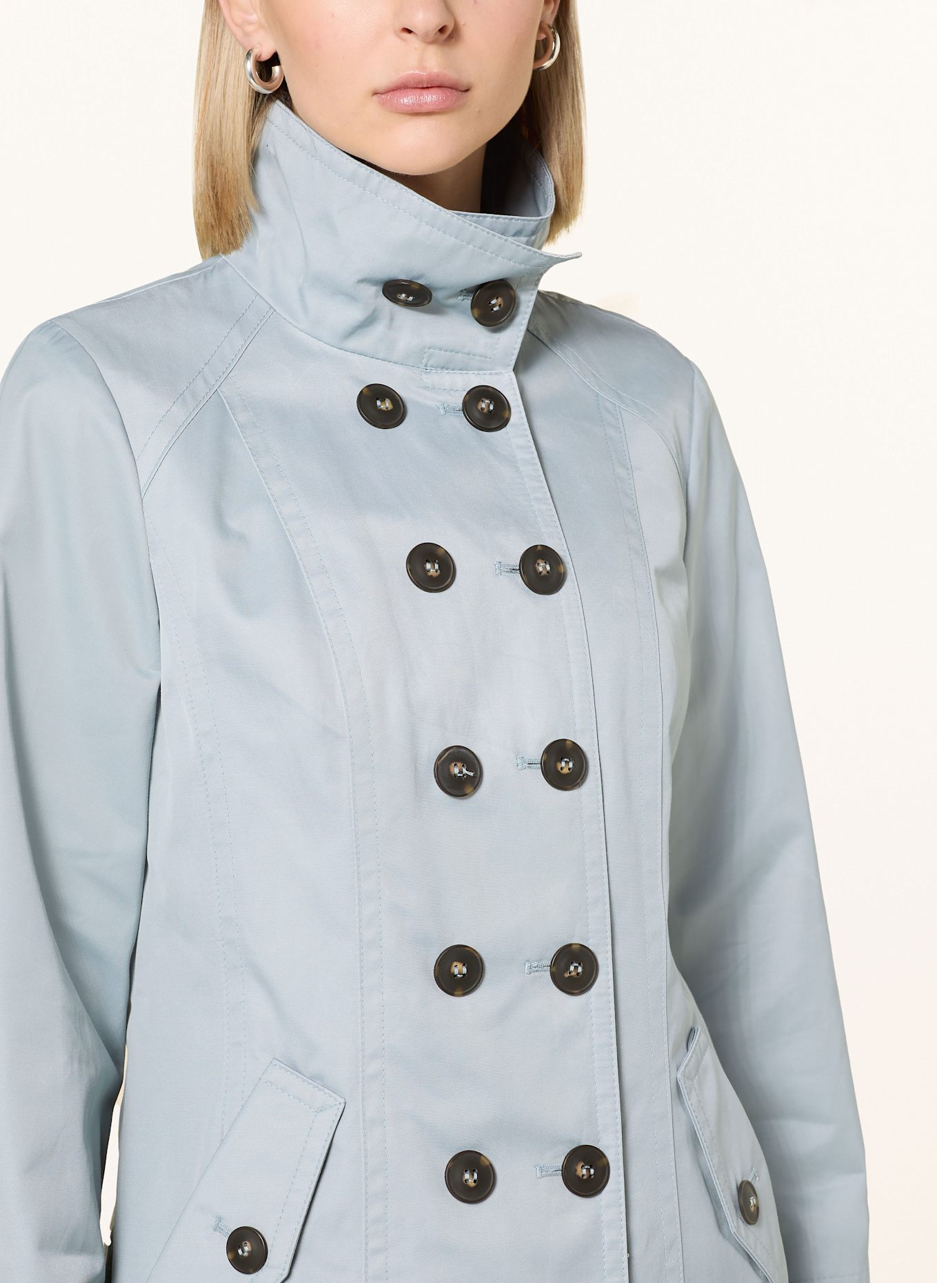 FUCHS SCHMITT Pea coat: LIGHT BLUE