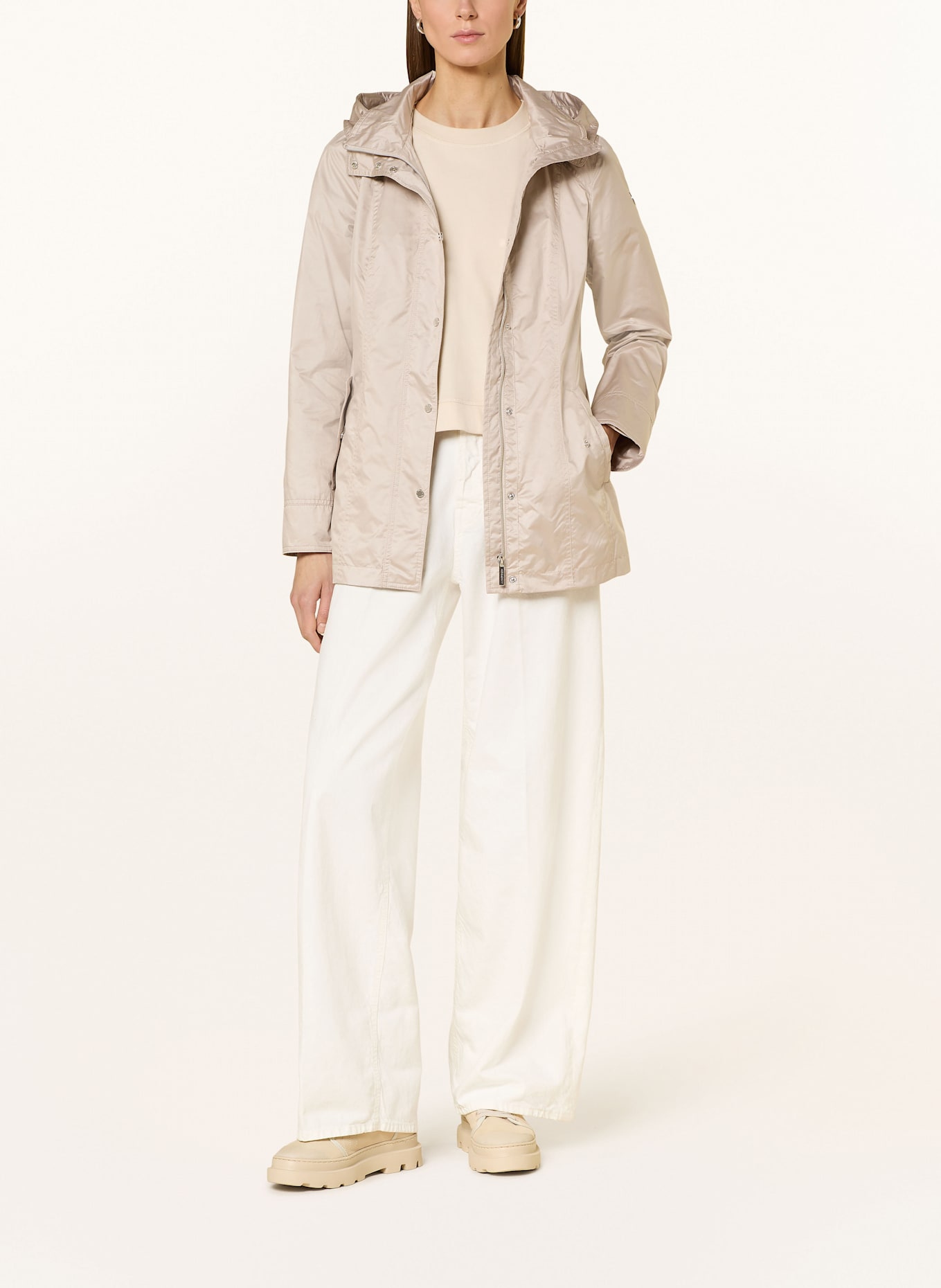 FUCHS SCHMITT Jacket with detachable hood: BEIGE