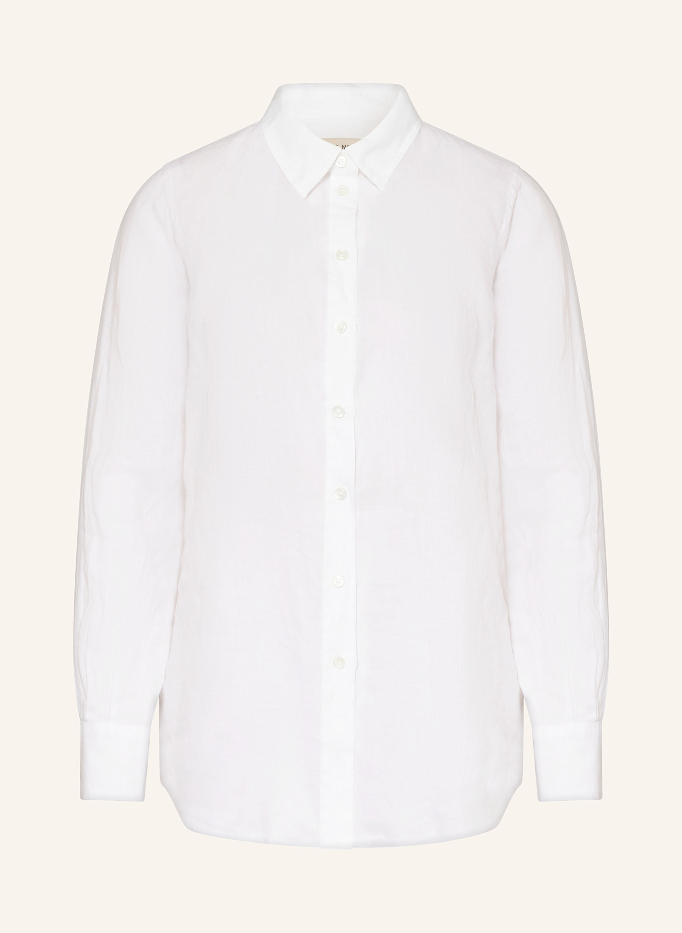 MOS MOSH Košilová halenka MMKARLI ze lnu: BÍLÁ