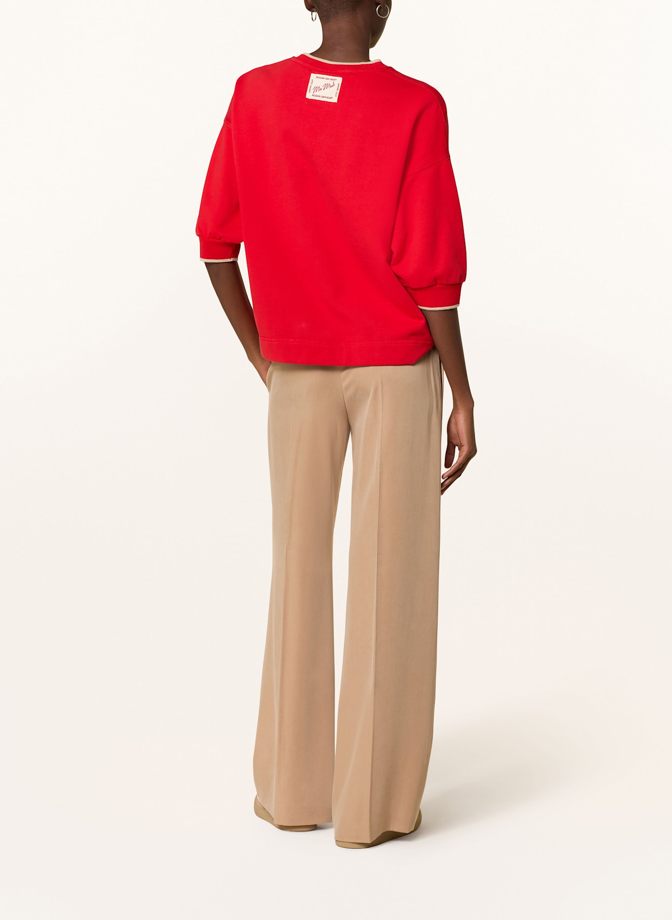 MOS MOSH Bluza nierozpinana MMDARIN z rękawami 3/4: CZERWONY