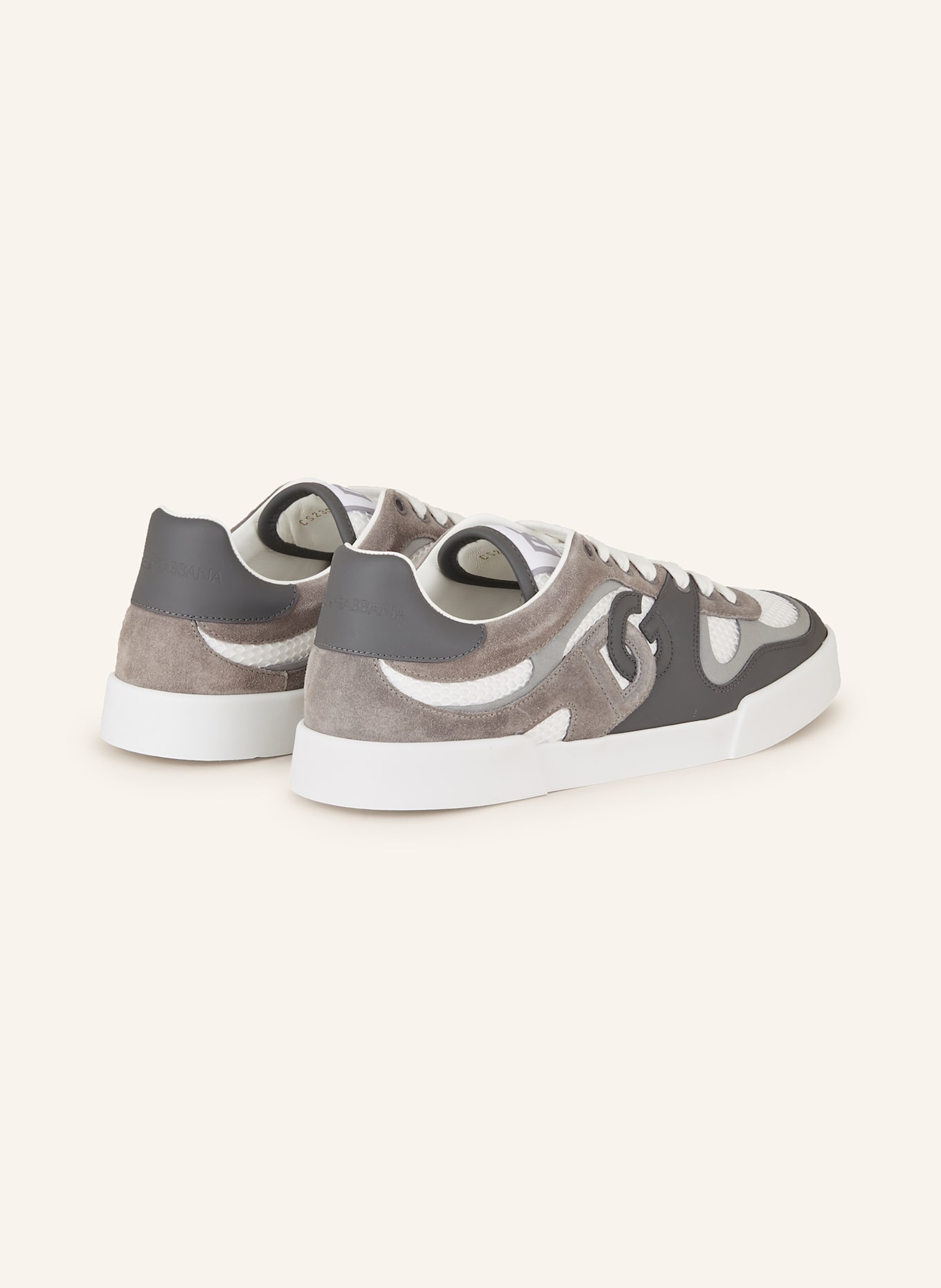 DOLCE & GABBANA Sneaker BASSA RETE JAM: WEISS/ GRAU