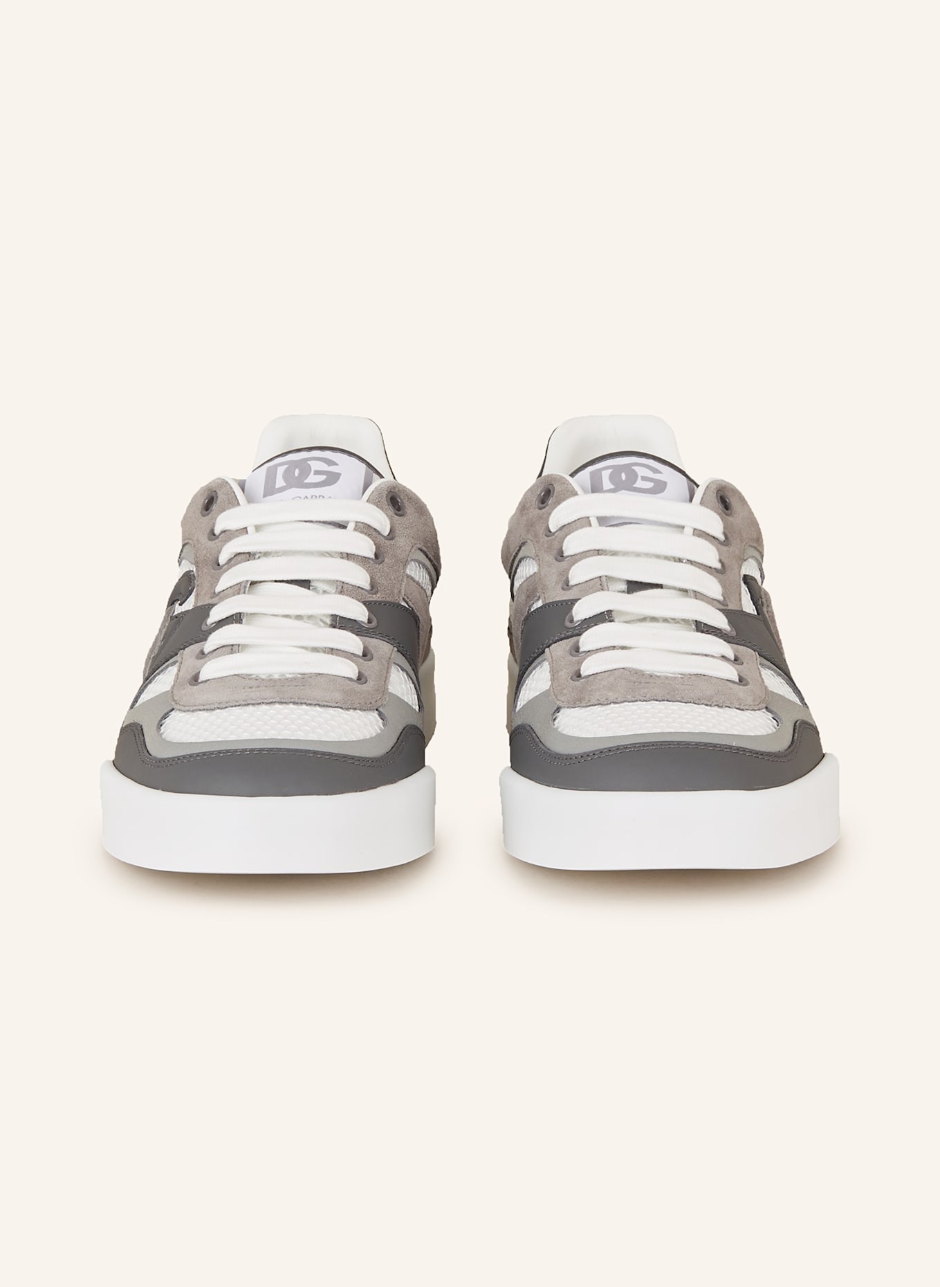 DOLCE & GABBANA Sneaker BASSA RETE JAM: WEISS/ GRAU