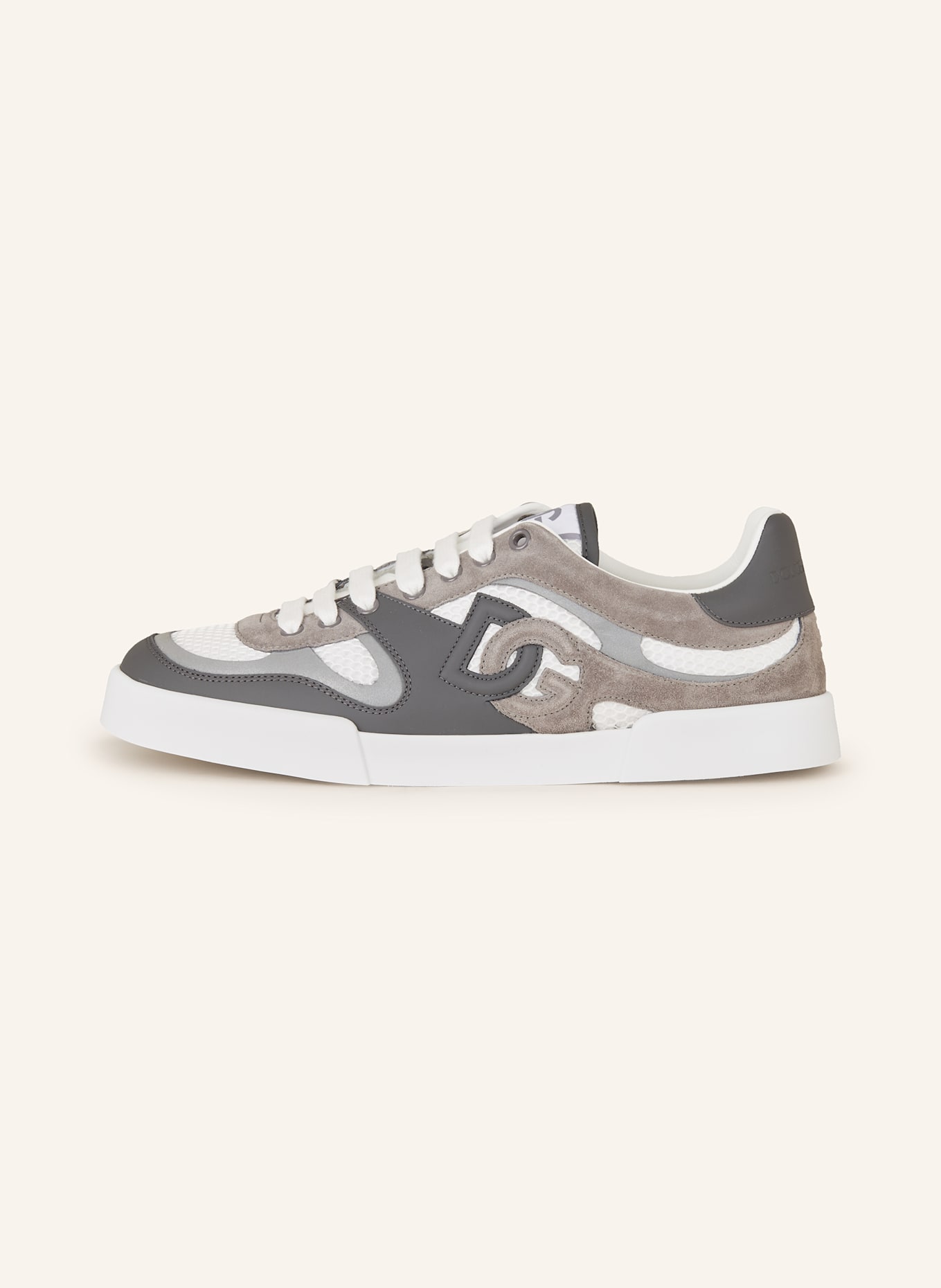 DOLCE & GABBANA Sneaker BASSA RETE JAM: WEISS/ GRAU