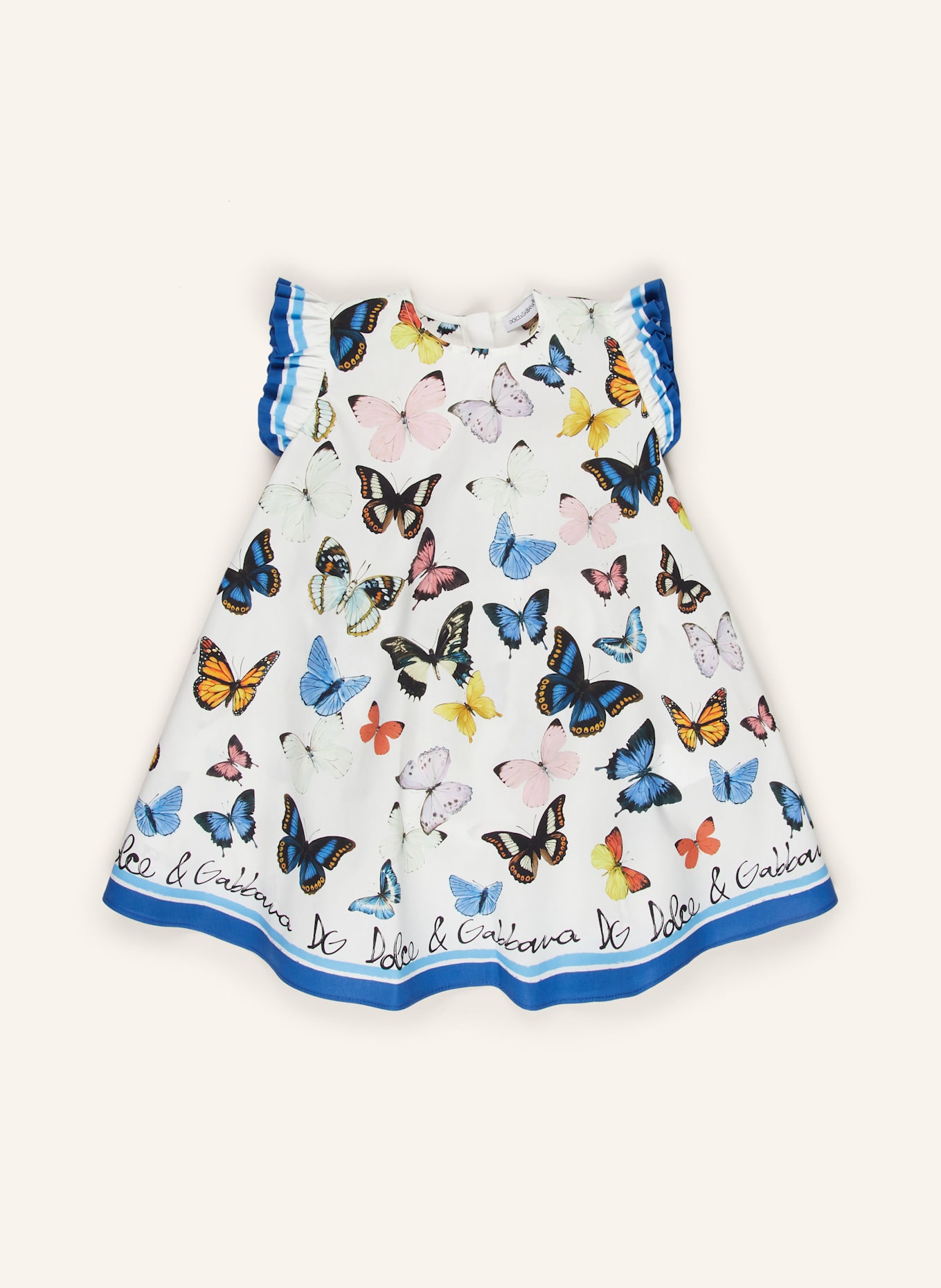 DOLCE & GABBANA Set: Kleid und Hose: WEISS/ HELLROSA/ BLAU