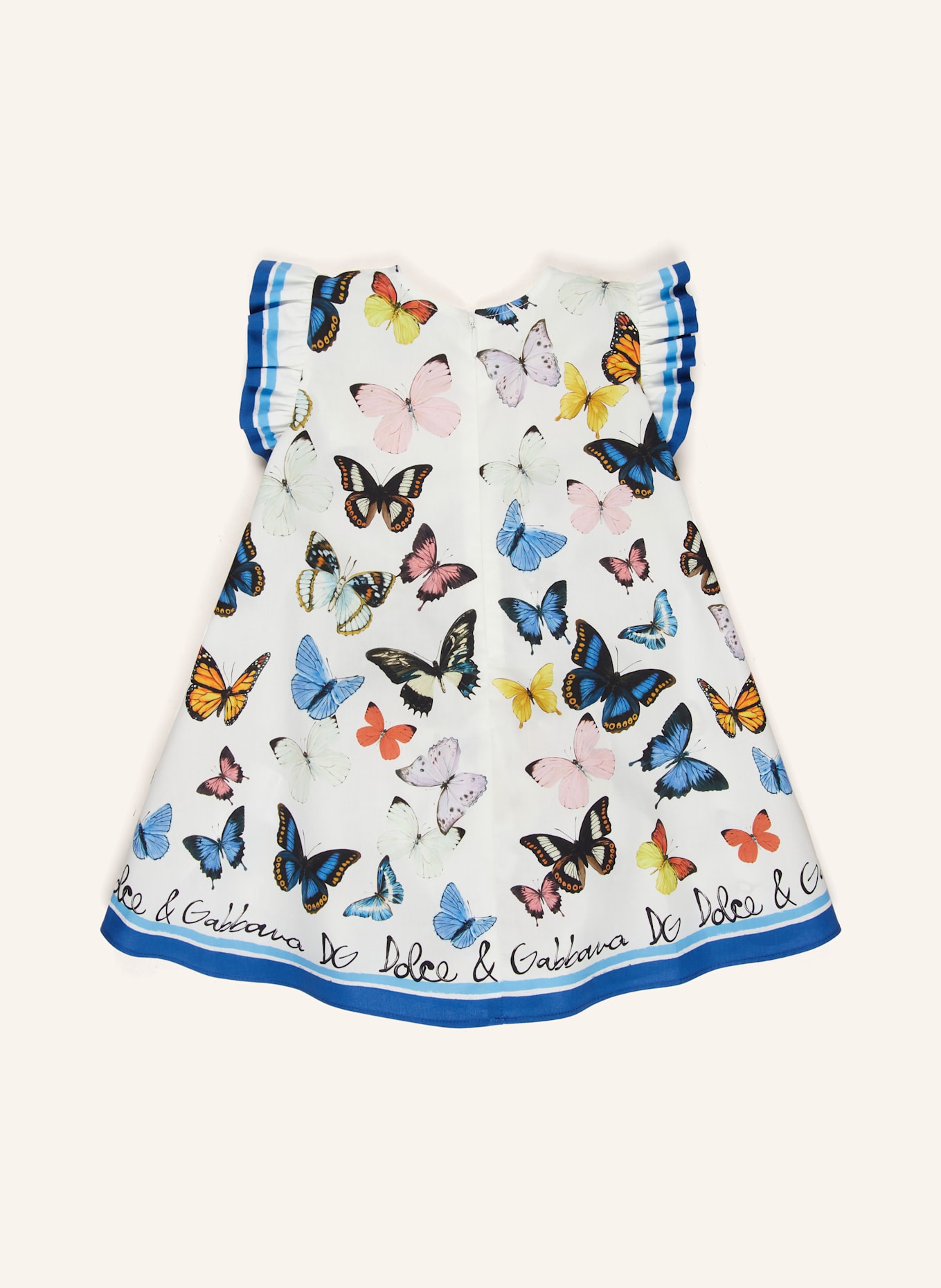 DOLCE & GABBANA Set: Kleid und Hose: WEISS/ HELLROSA/ BLAU